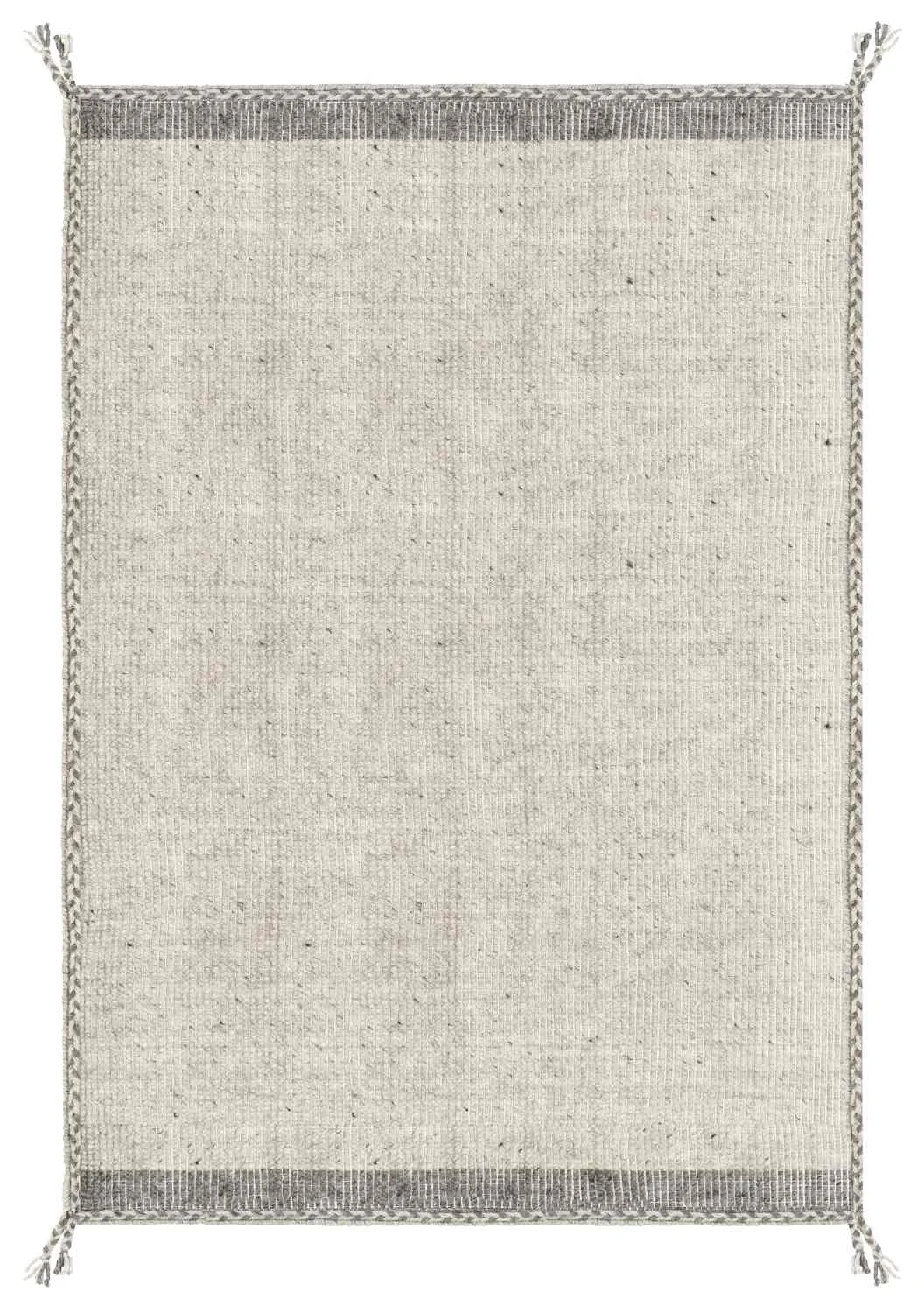 Teppich Chathu aus Wolle und Baumwolle, modern, beige, 160x230 cm, für dein Zuhause - Bizzotto