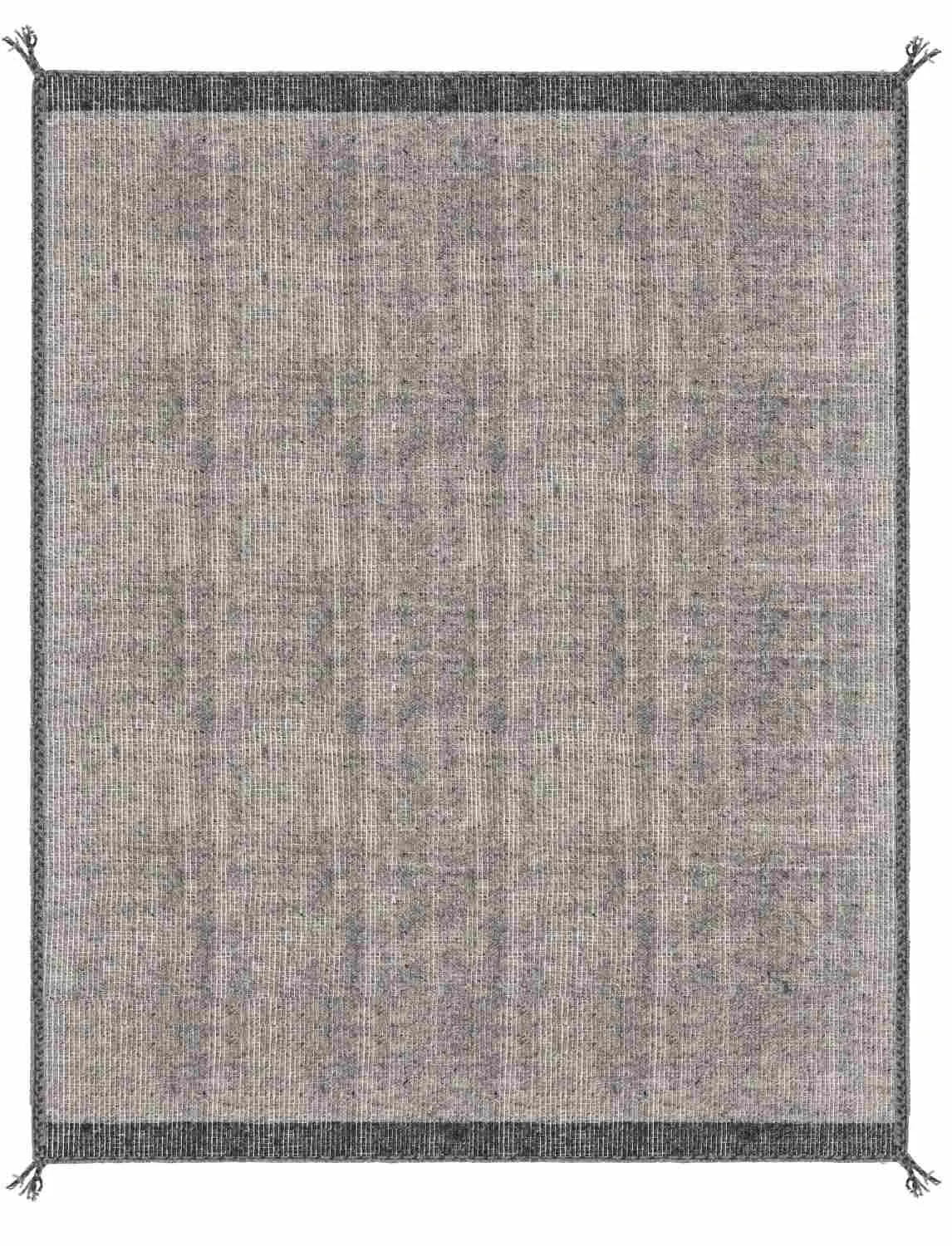 Teppich Chathu aus Baumwolle und Wolle, modern, grau, 200x300 cm, pflegeleicht - Bizzotto