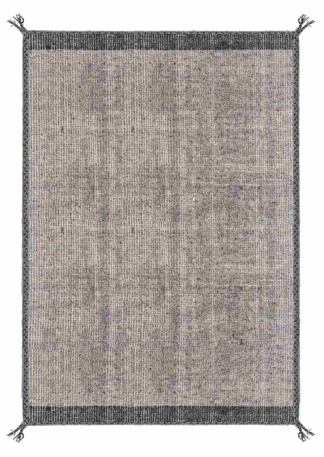 Teppich Chathu aus Wolle und Baumwolle, modern, grau, 160x230 cm, pflegeleicht für Dein Zuhause - Bizzotto