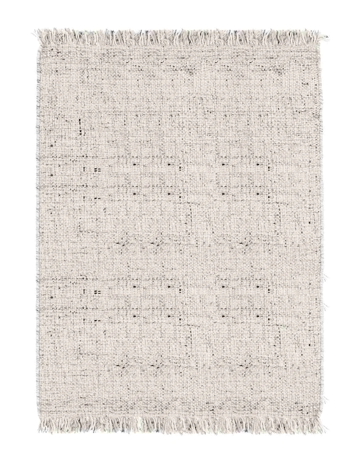 Teppich Senuri aus Wolle, modern, Beige, 140x200 cm, pflegeleichtes Mischgewebe - Bizzotto