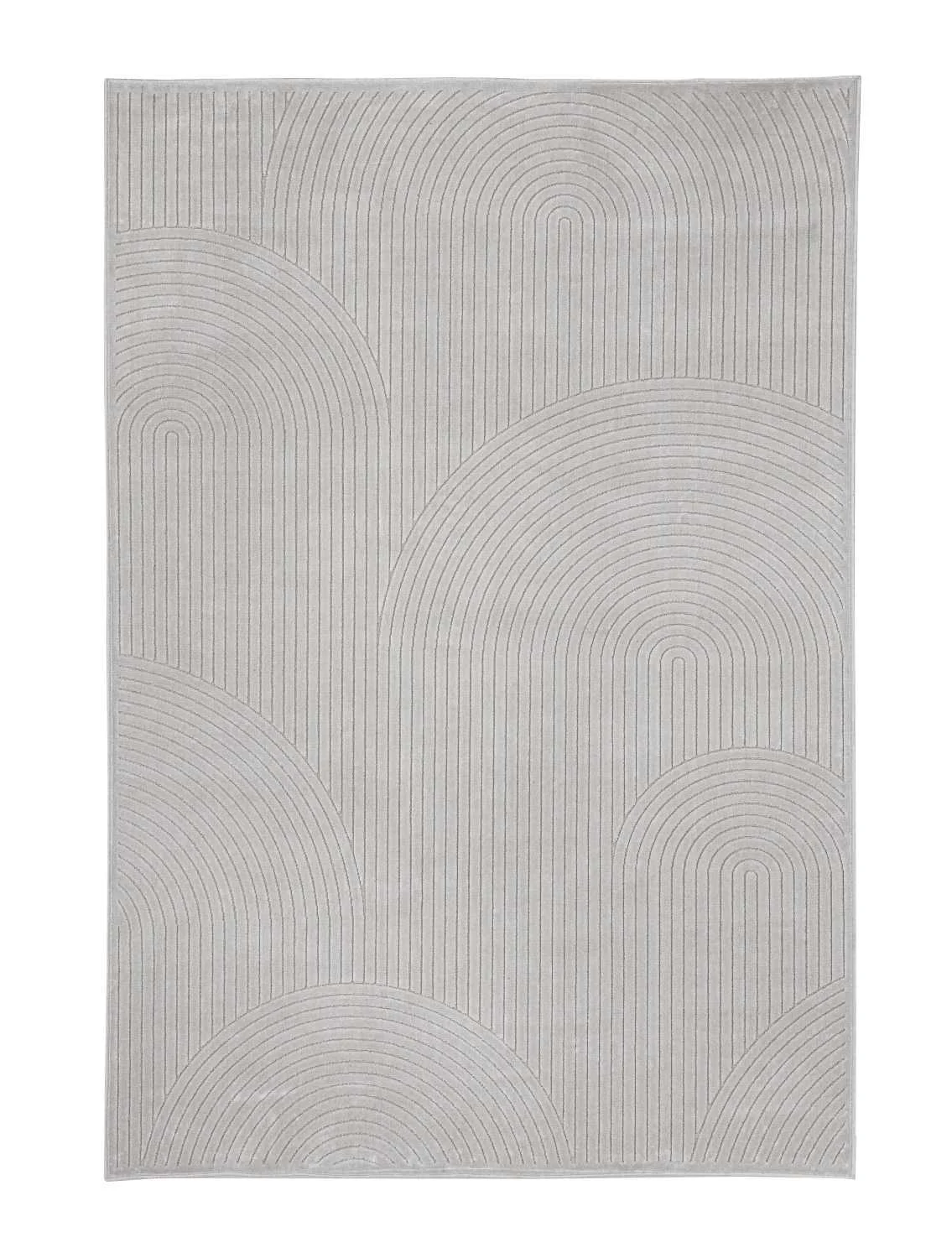 Teppich Klab aus Viskose, modern und pflegeleicht, hellgrau, 160x230 cm für Dein Zuhause - Bizzotto