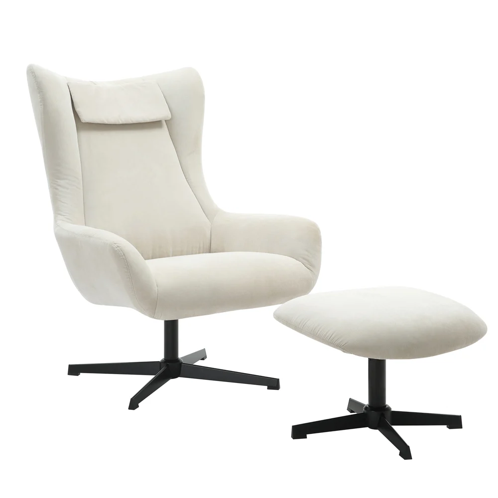 SalesFever Sessel und Hocker Cordoptik