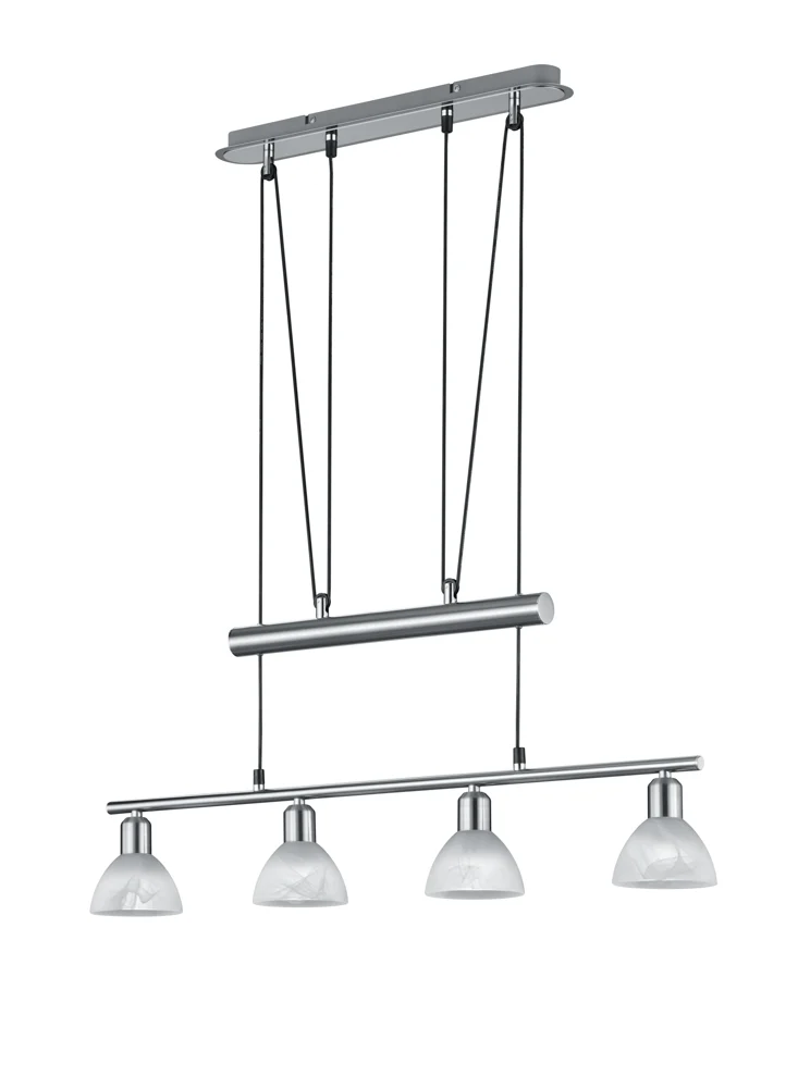 Trio Levisto Pendelleuchte Metall/Glas Alabasterfarbig Höhenverstellbar