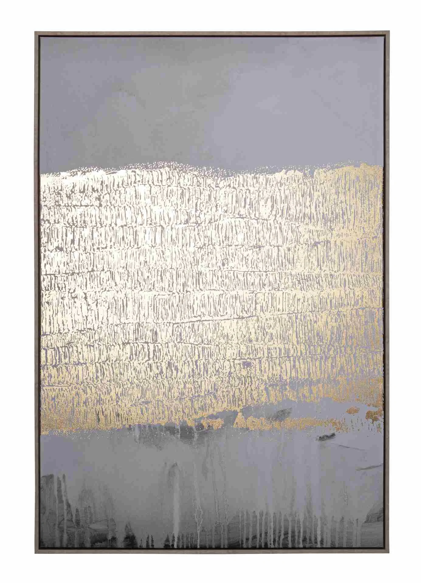 Bild Mistake Leinwand modern, MDF-Rahmen, grau gold, 82x122 cm, Hochformat, Bizzotto