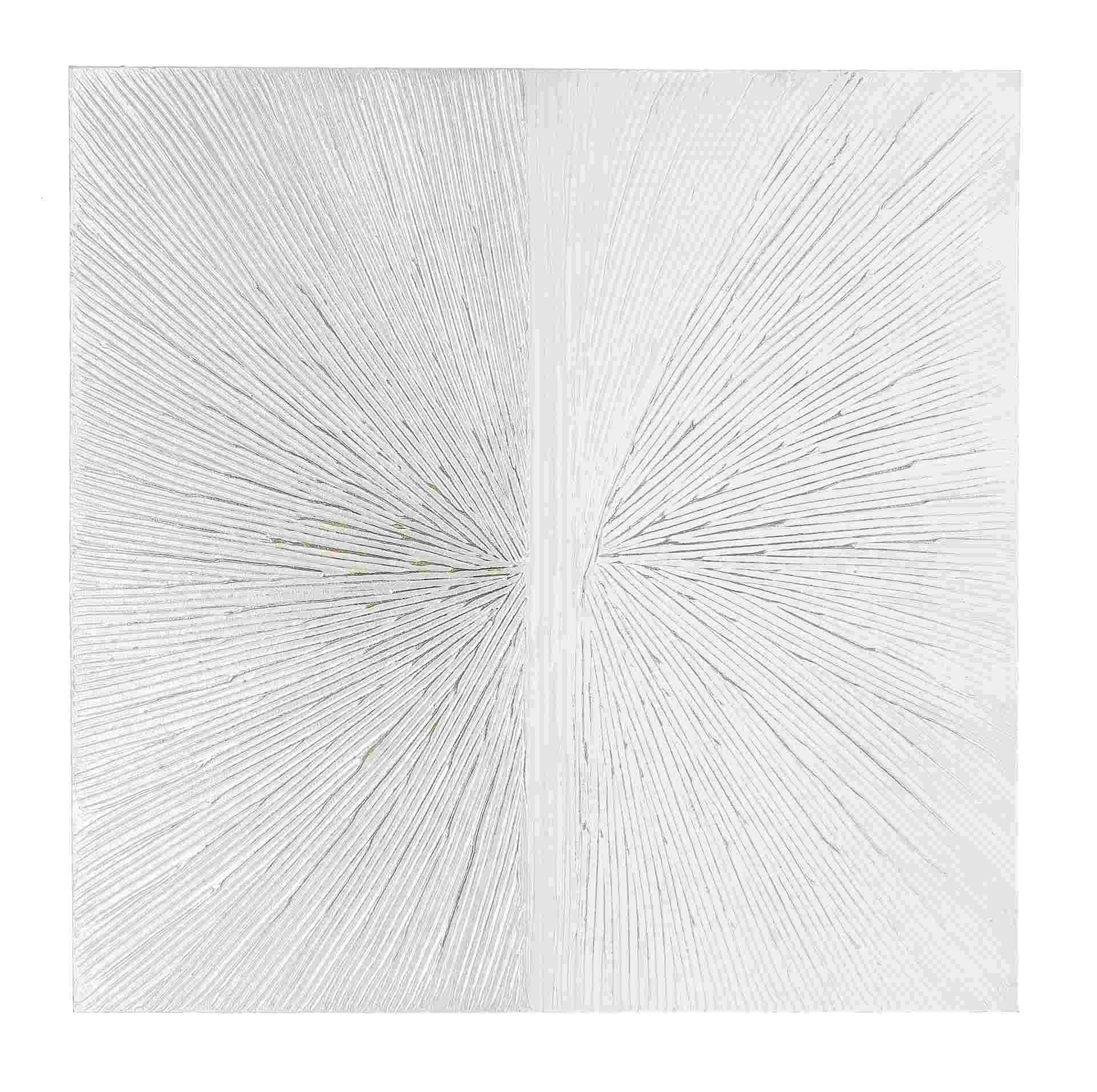 Bild Starship aus Kiefernholz und Leinwand, modern, weiß, quadratisch, 100x100 cm - Bizzotto