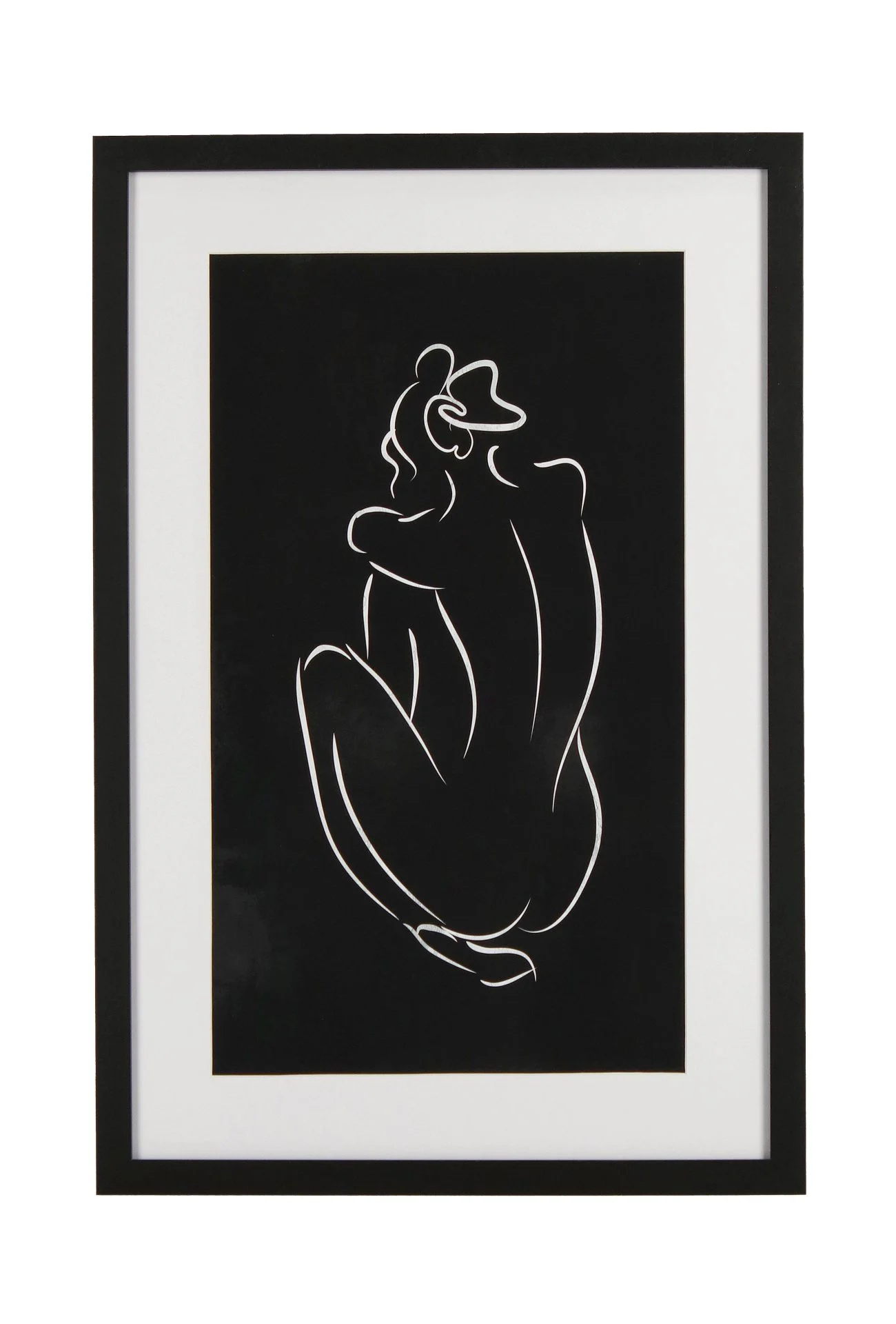Bild Black and White, Druck auf Papier und Glas, klassischer Stil, Schwarz Weiß, 40x60 cm - Bizzotto
