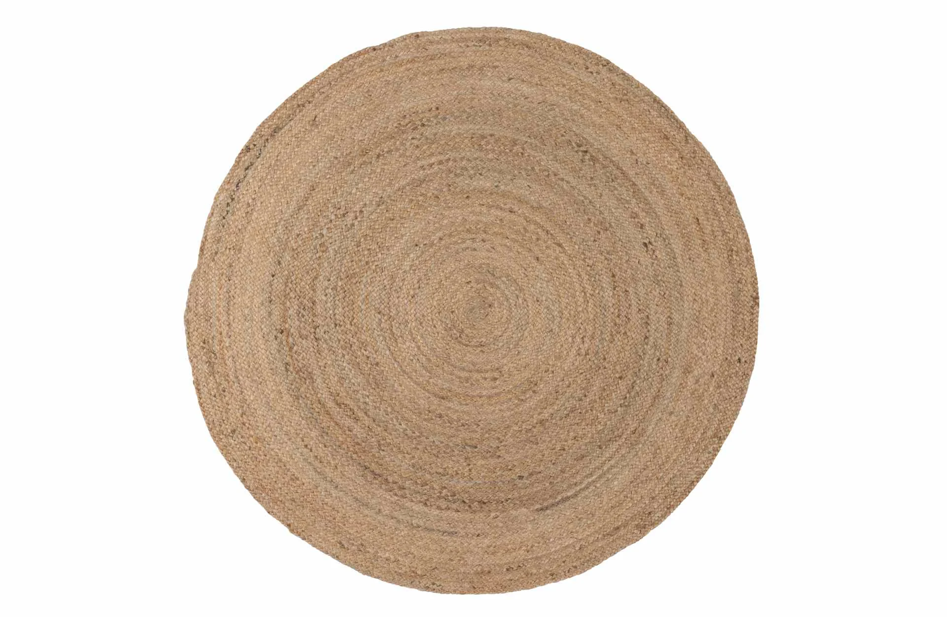 Teppich Ross aus Jute, rundes Naturdesign, 100 Prozent Jute, für Dein Zuhause - Woood