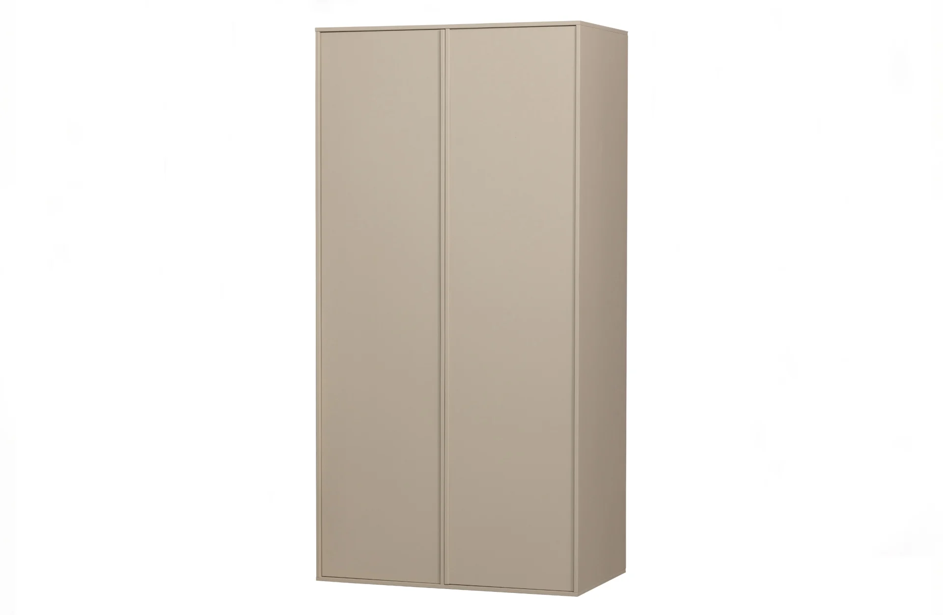 Kleiderschrank Daily Closet Kiefer, modern mit Push-to-Open, Dakargrau und Hellgrau, 200x100 cm
