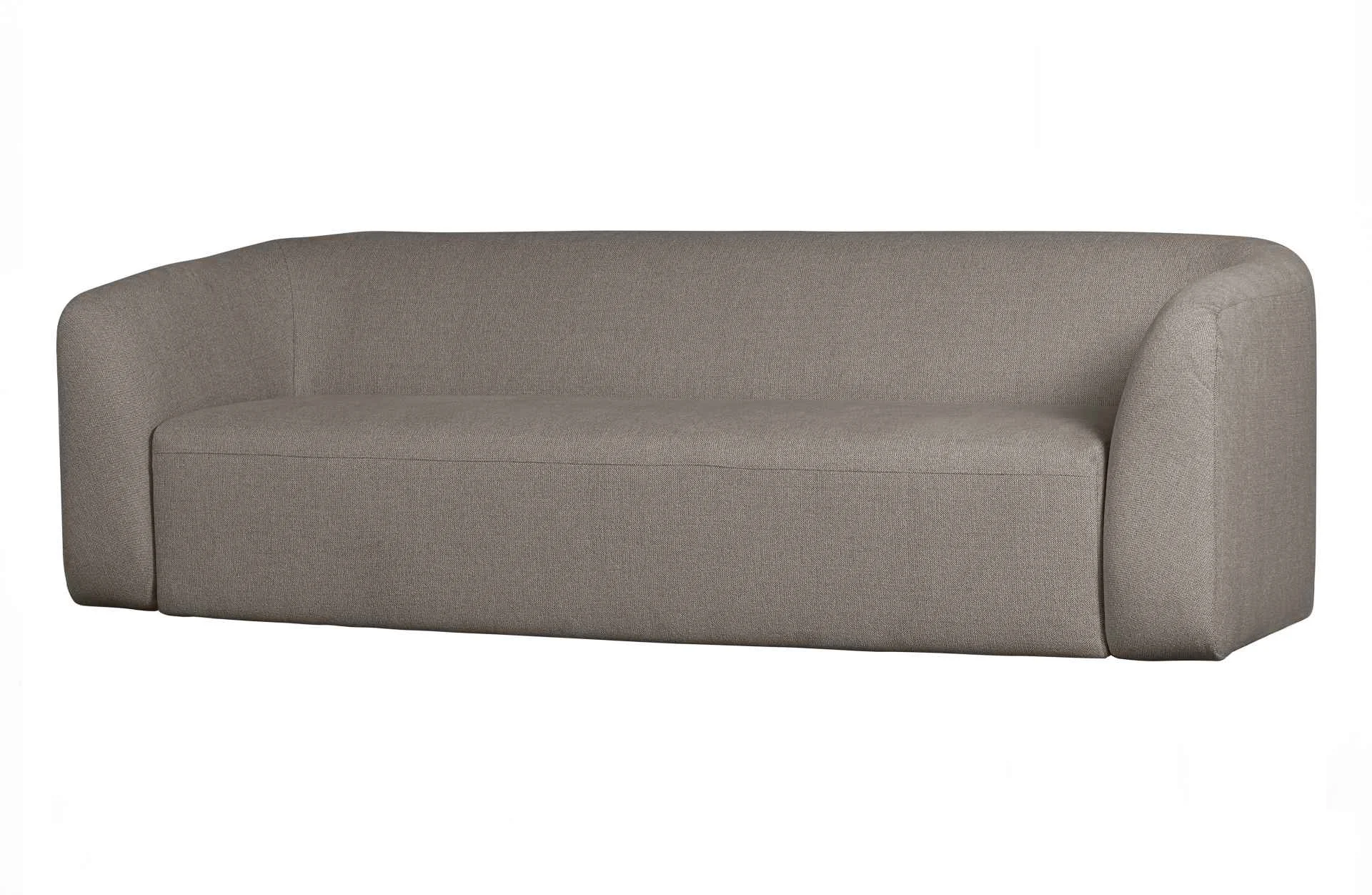 3-Sitzer Sofa Sloping aus weichem Chenille-Stoff, modern und gepolstert, grau, komfortabel für 3–4 Personen
