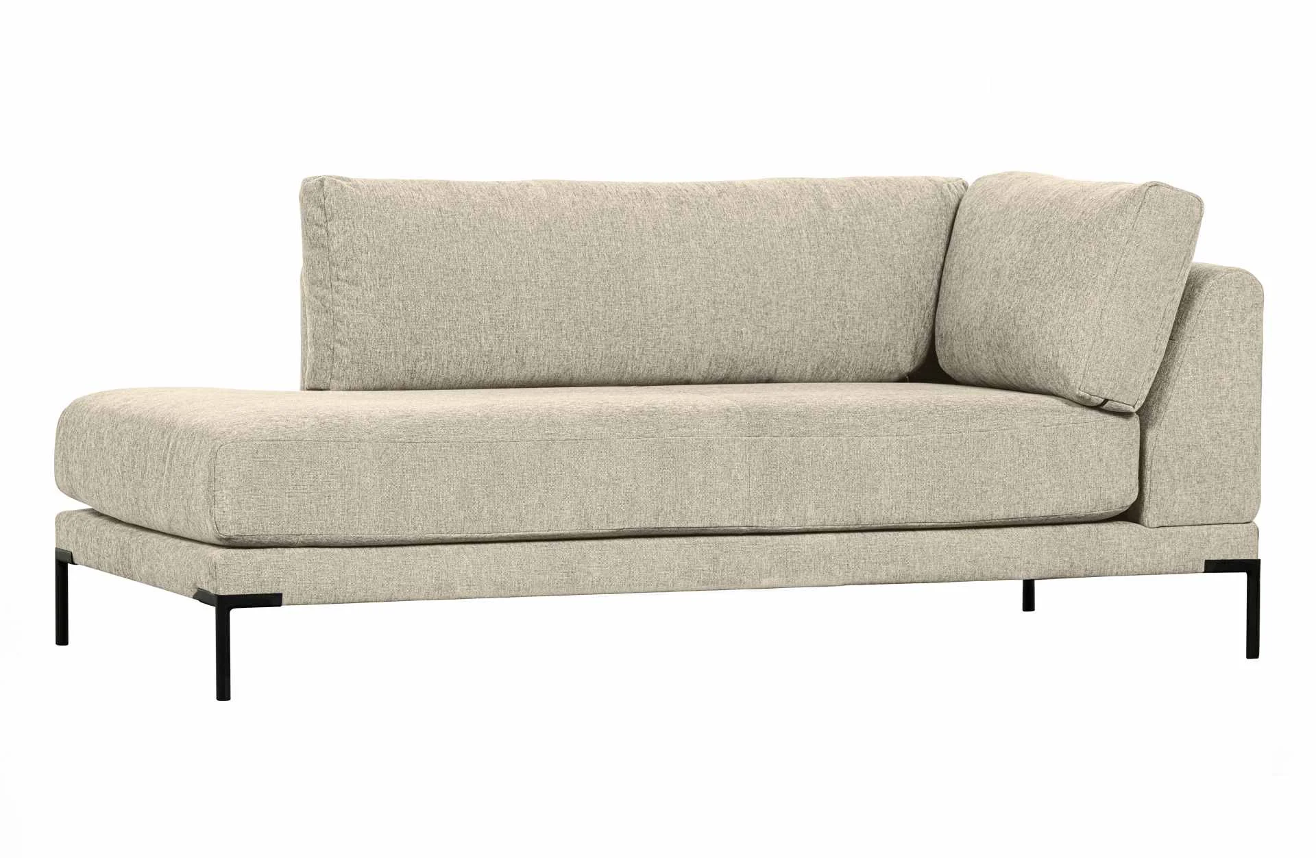 Modulsofa Couple Lounge Element, Melange-Stoff, flexibel links, sandfarben, für 1–2 Personen