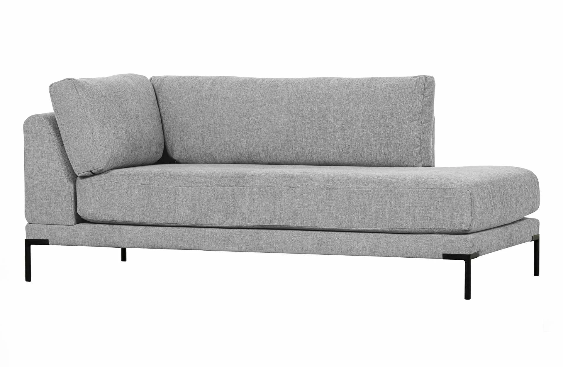 Modulsofa Couple Lounge Element rechts, weicher Melange-Stoff, modern, hellgrau, flexibel kombinierbar