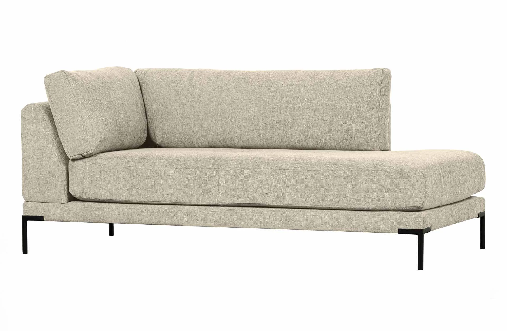 Modulsofa Couple Lounge Element, melierter Stoff, modern und flexibel, Sand, rechts - VTwonen