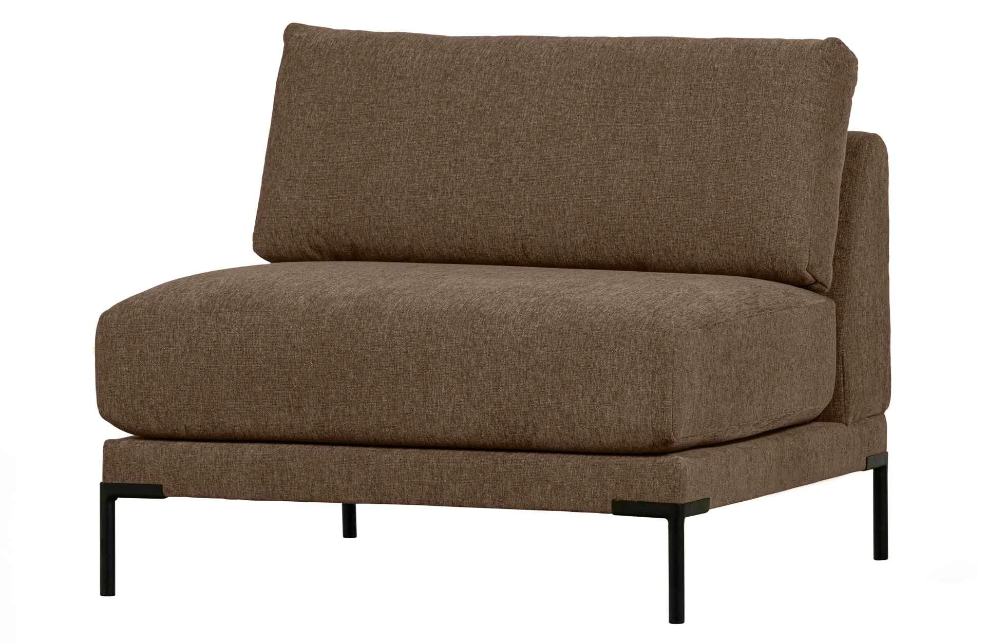Modulsofa Couple Loveseat Element, weicher Melange-Stoff, modern, Braun, flexibles Sitzmodul