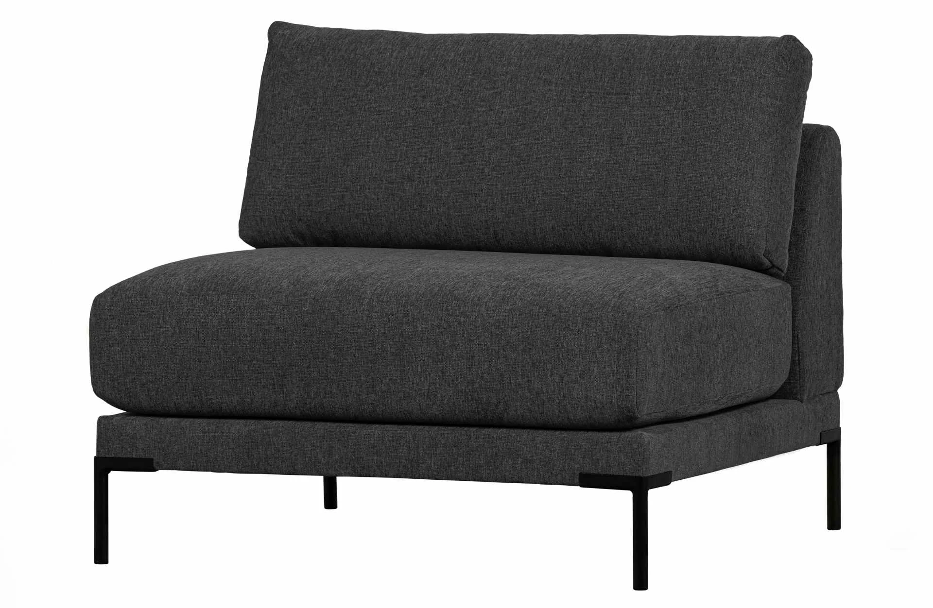 Modulsofa Couple Loveseat Element, weicher Melange-Stoff, modern, dunkelgrau, flexibel kombinierbar