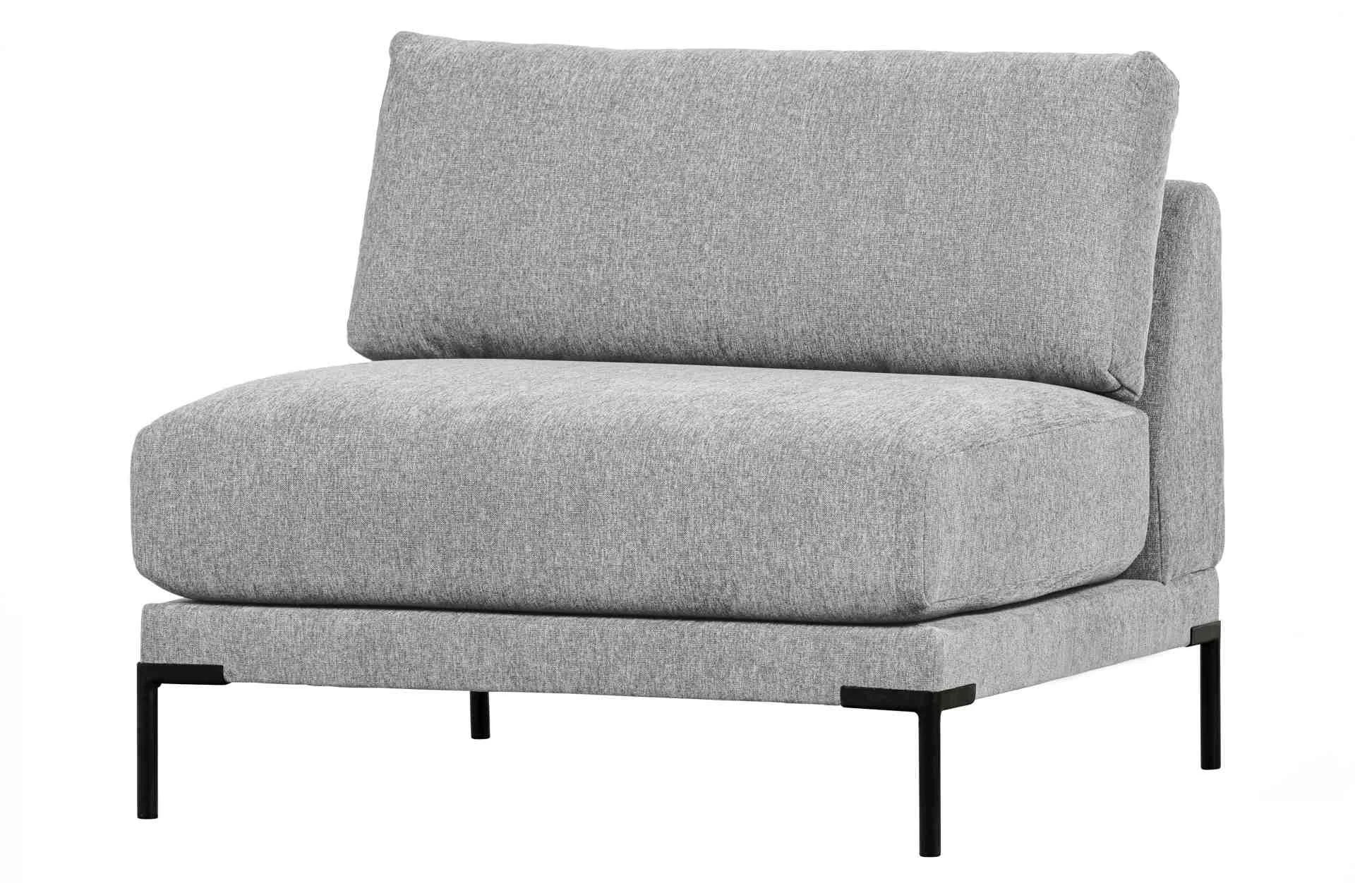 Modulsofa Couple Loveseat Element, melierter Stoff, modern, hellgrau, flexible Sitzgelegenheit - VTwonen