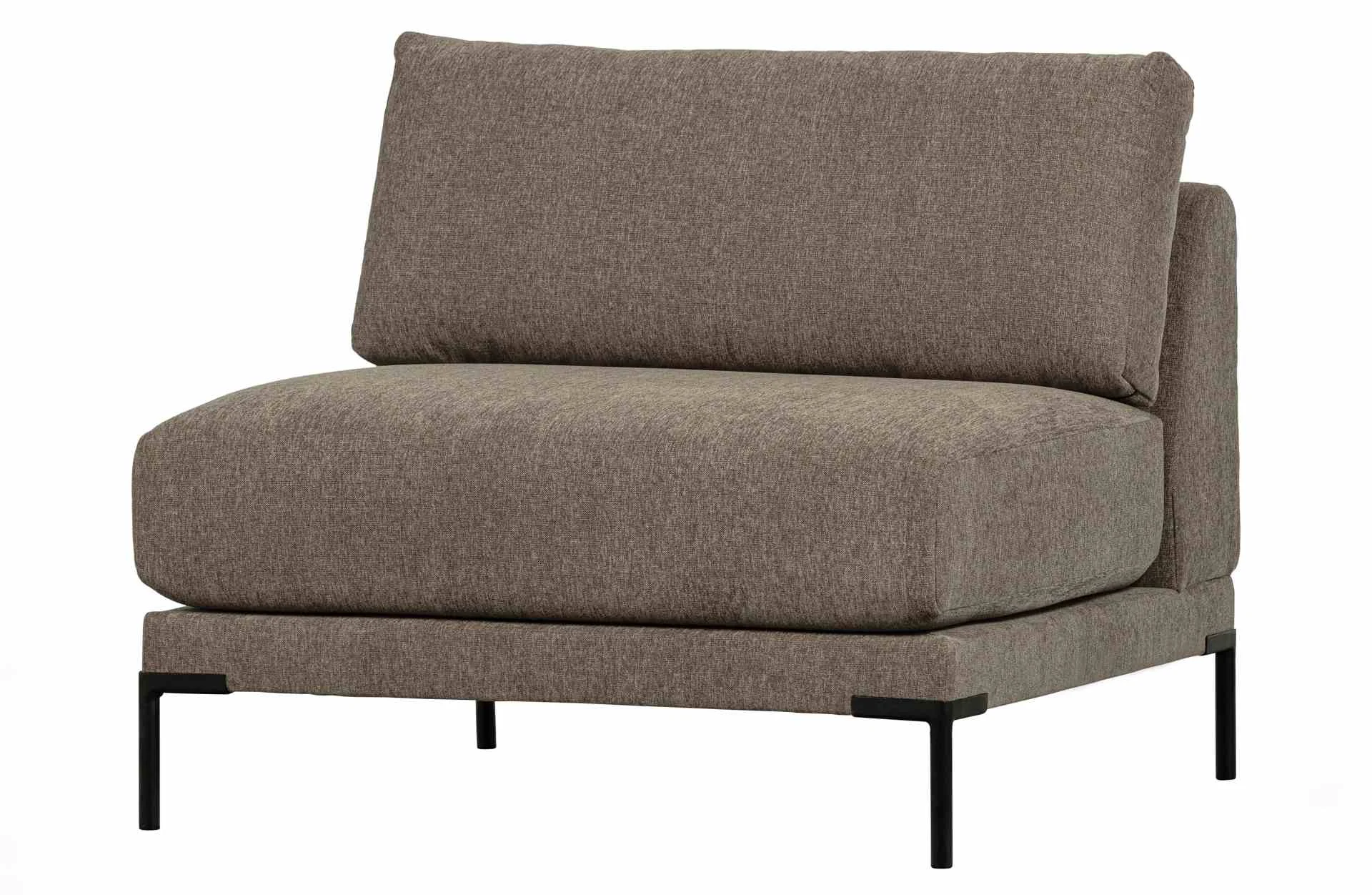 Modulsofa Couple Loveseat Element, Melange-Stoff modern, taupe, gepolstert, flexibel