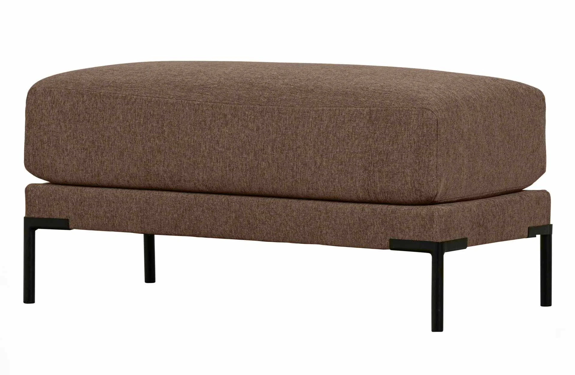 Hocker Modulsofa Couple, weicher Melange-Stoff, modern, Braun, 50 cm, gepolstert