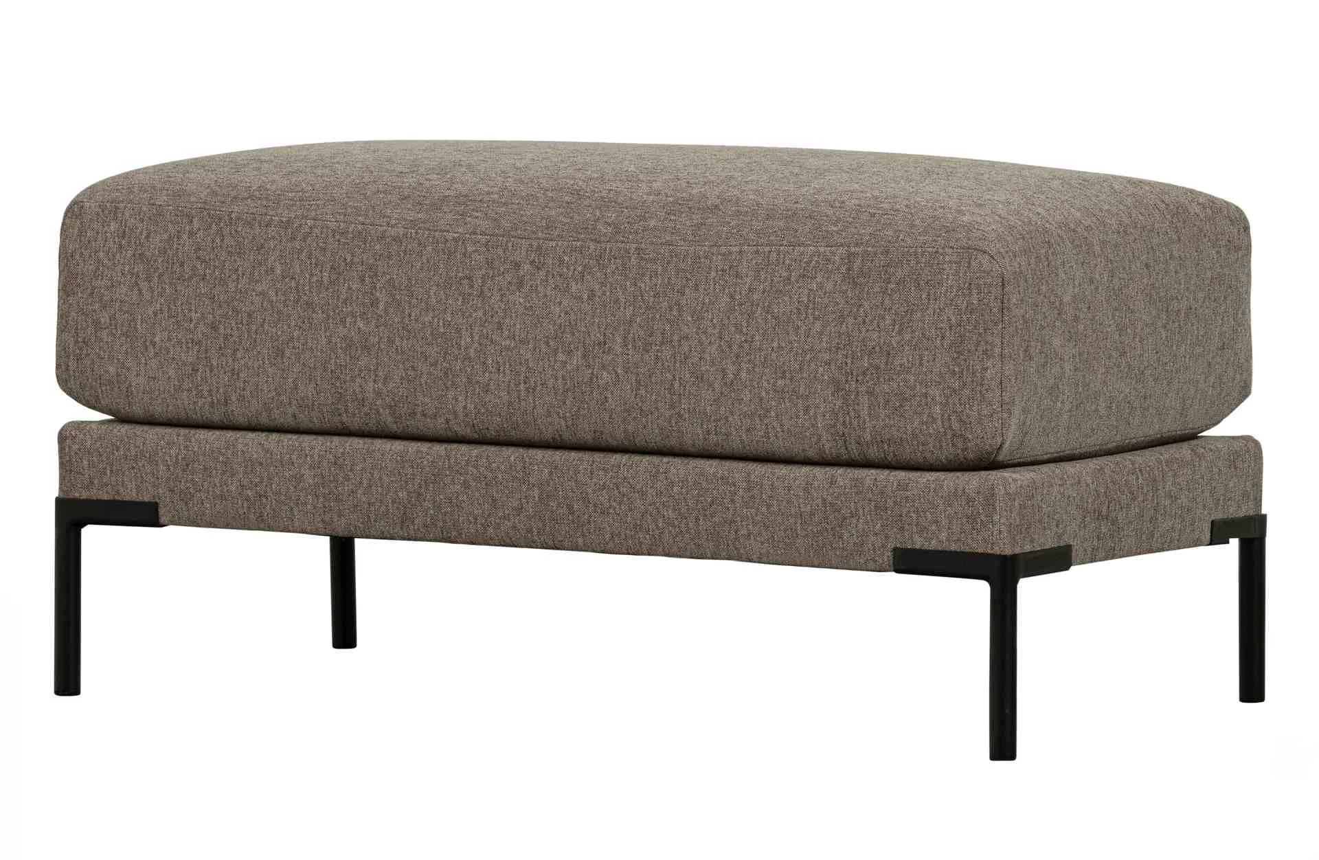 Hocker Modulsofa Couple, melierter Stoff modern, taupe, 50 cm, gepolstert, VTwonen