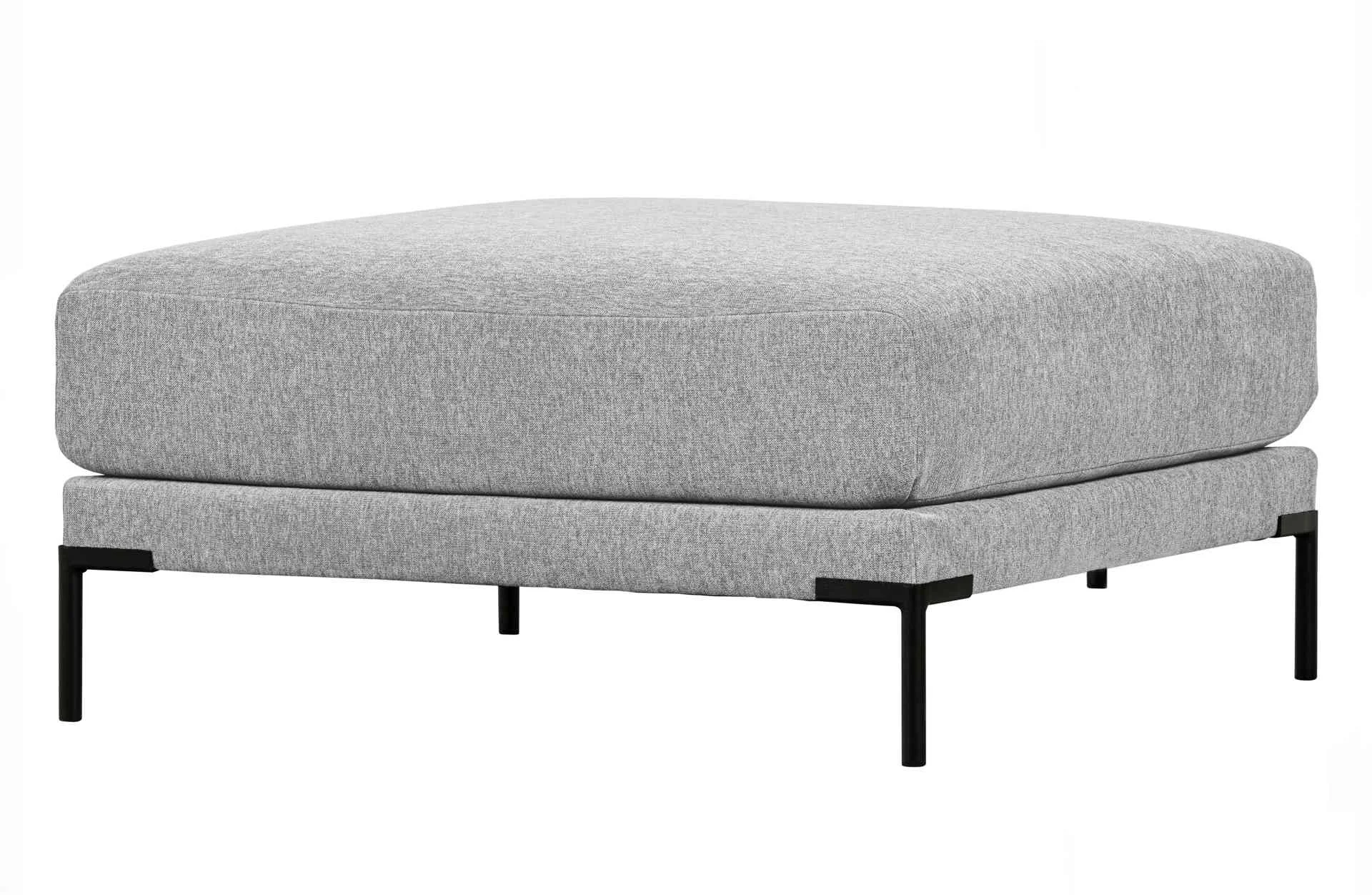 Hocker Modulsofa Couple, Melange-Stoff modern gepolstert, hellgrau, 100 cm, für Dein Zuhause