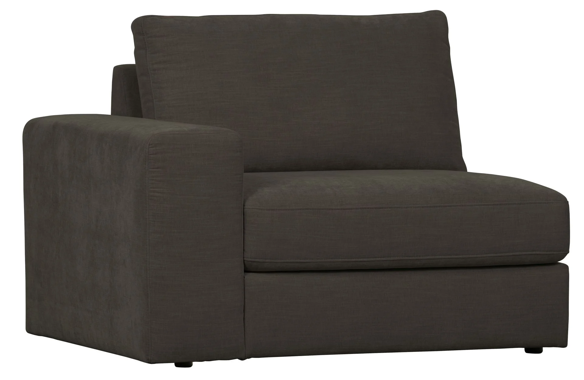 Modulsofa Family 1-Seat Element, Webstoff modern, links, anthrazit – flexibel kombinierbar