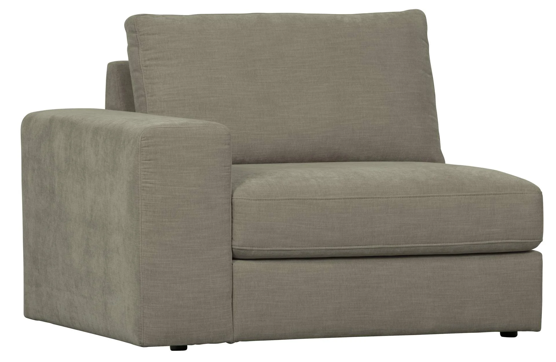 Modulsofa Family 1-Seat Element, Webstoff modern, links, grau, flexibel kombinierbar