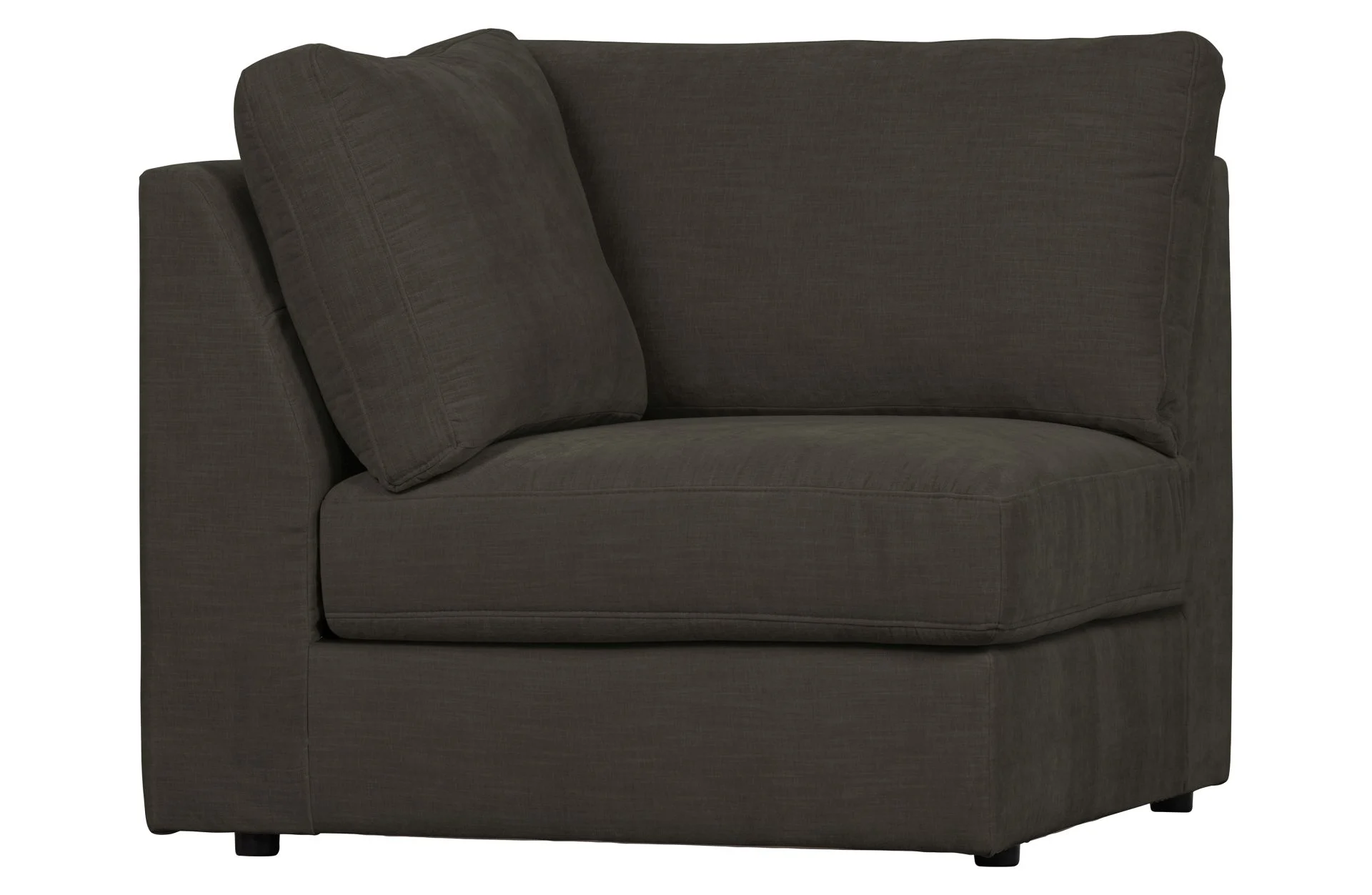 Modulsofa Family Eck-Element Stoff, modern gepolstert, anthrazit, flexibel kombinierbar