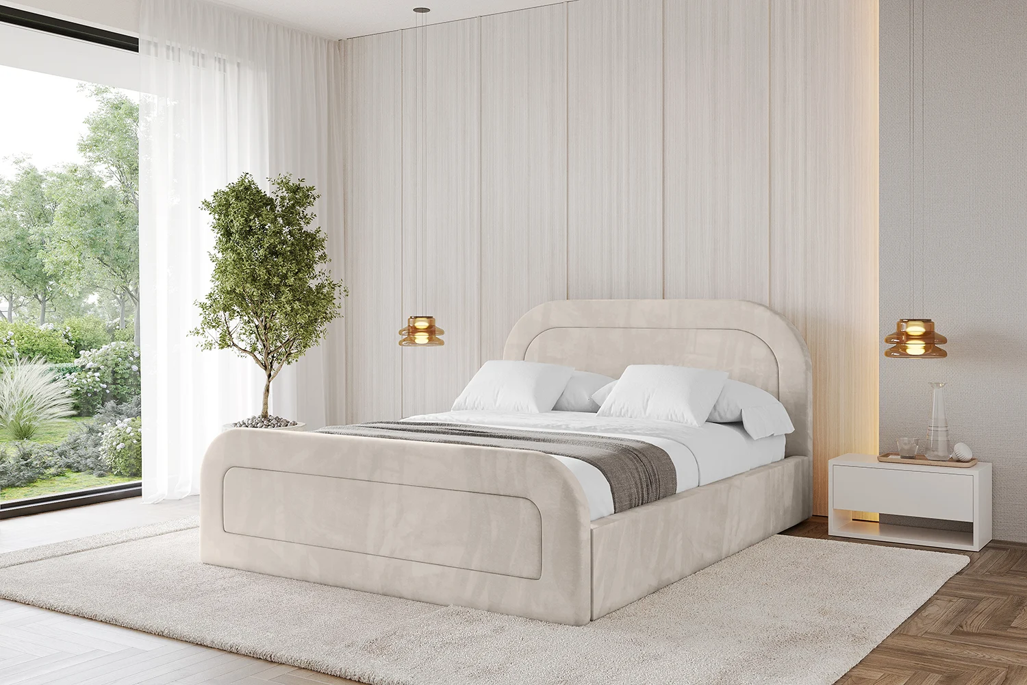 Polsterbett LERAY-Z Beige - Casablanca 2301 120x200 cm