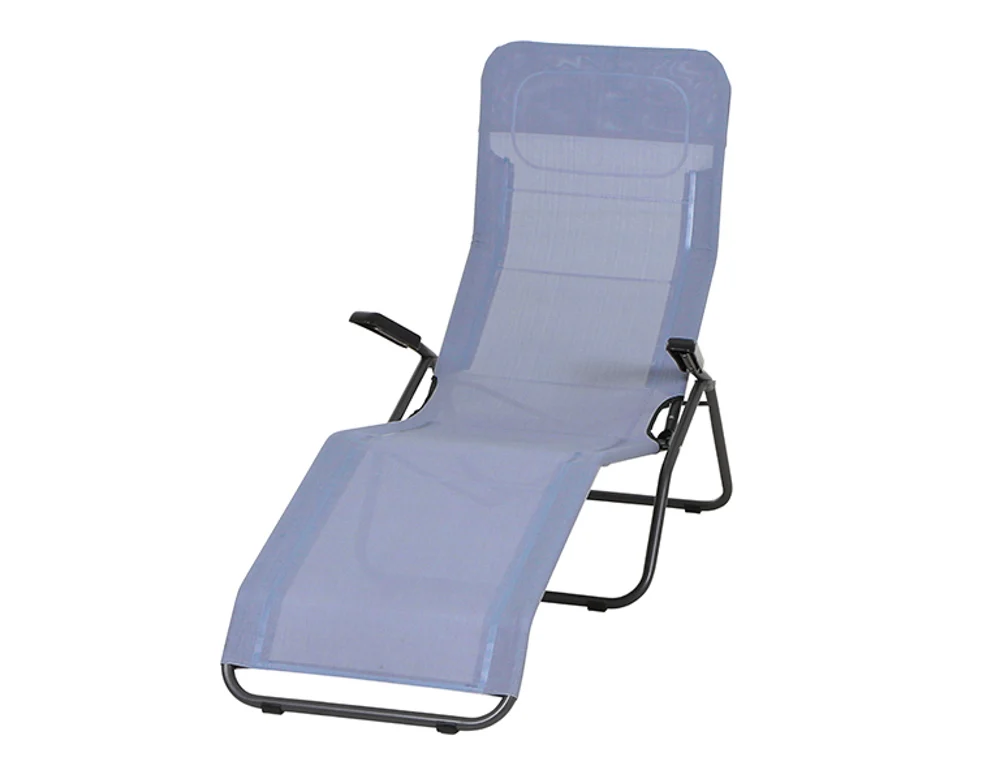 Siena Garden Anco Sonnenliege 144x72,5x103,5 cm Stahl/Schwarz