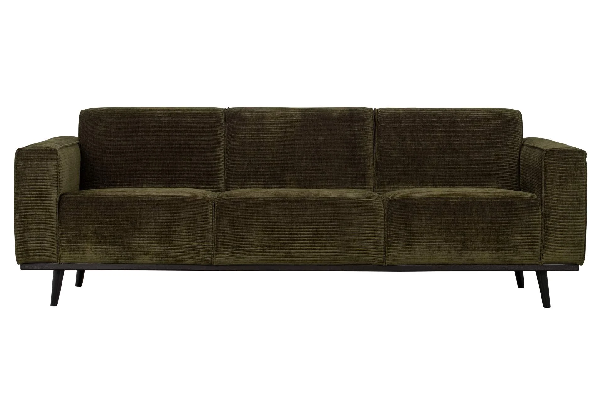 Sofa Statement aus Jacquard-Stoff, modern und klassisch, Olive, gepolstert für 3–4 Personen