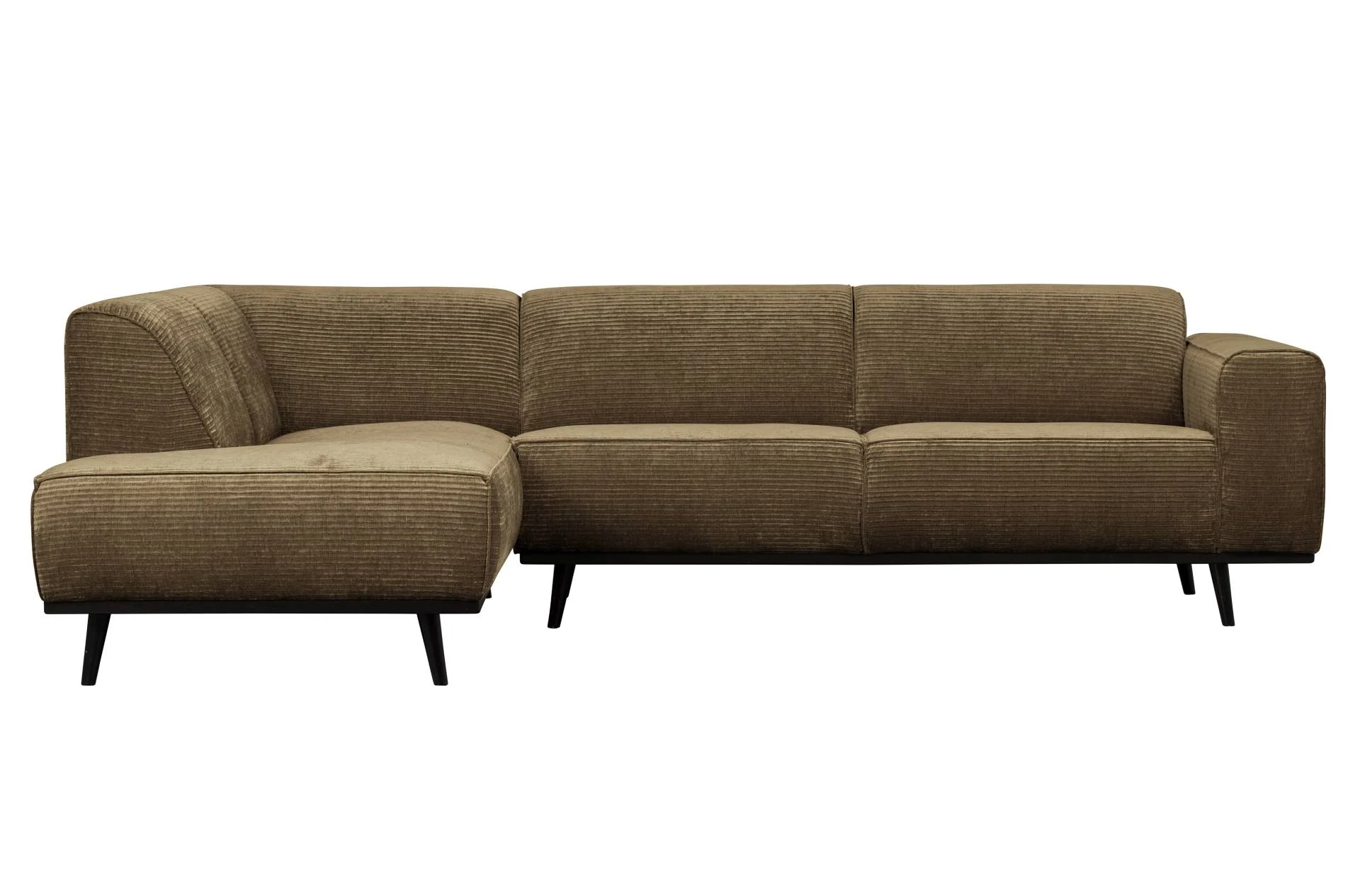 Ecksofa Statement Jacquard-Stoff, modern und klassisch, links, braun, für 4–5 Personen
