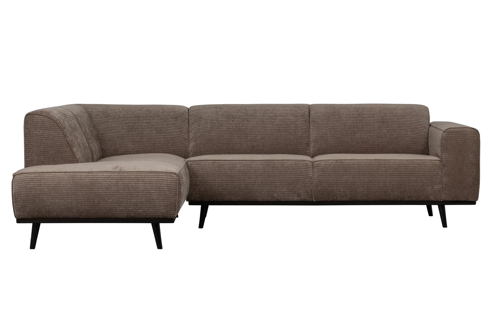 Ecksofa Statement Jacquard-Stoff, modern links, taupe, komfortabel für 4–5 Personen