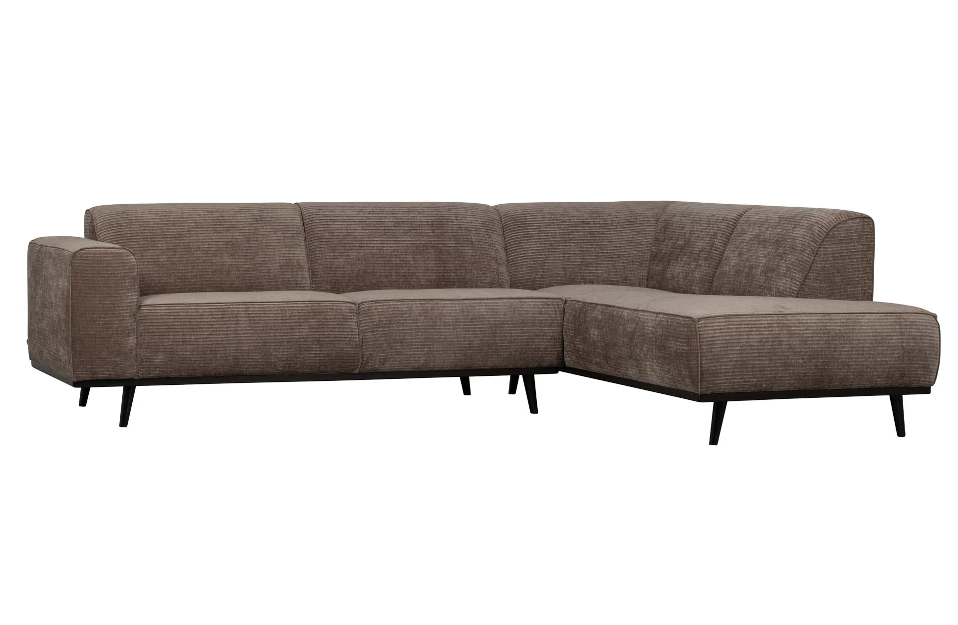 Ecksofa Statement Jacquard-Stoff, modern und klassisch, rechts, taupe, 4–5 Plätze
