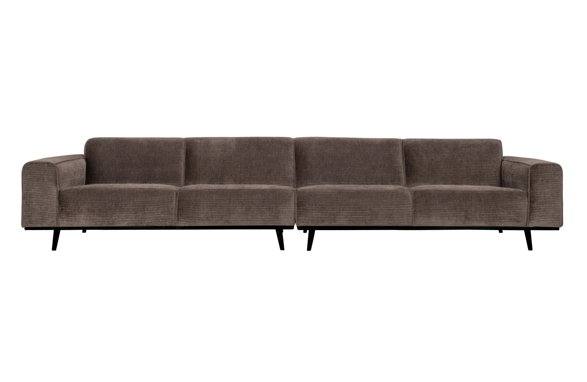 Sofa Statement XL Jacquard-Stoff, modern klassisch, Taupe, großzügig gepolstert für 4–5 Personen