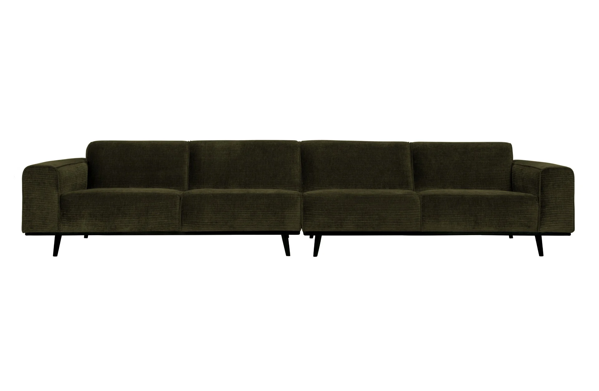 Sofa Statement XL aus gewebtem Jacquard, modern und klassisch, olivegrün, großzügig für 4–5 Personen - Woood