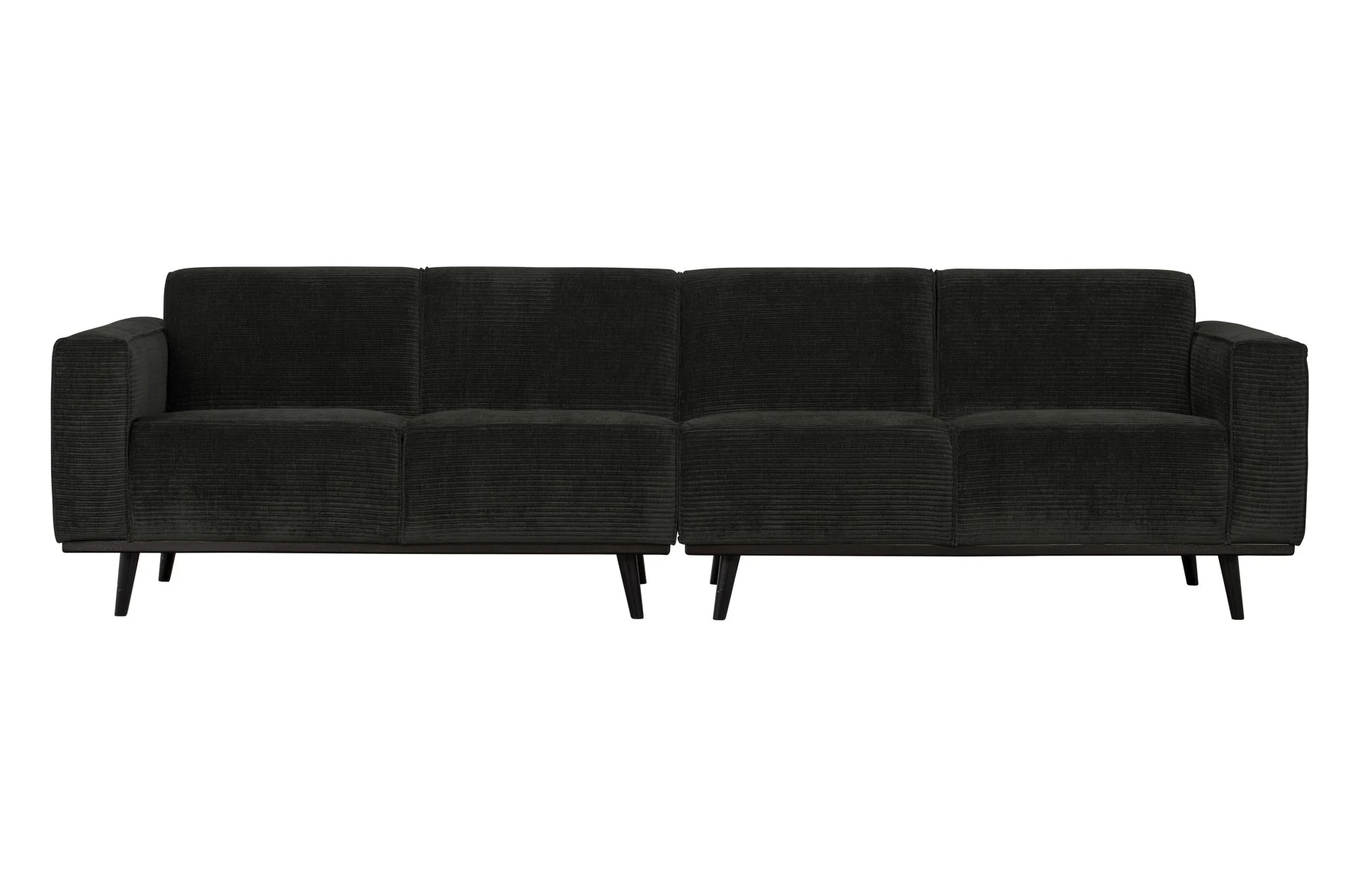 Sofa Statement L aus gewebtem Jacquard, modern und klassisch, Graphit, komfortabel gepolstert - Woood