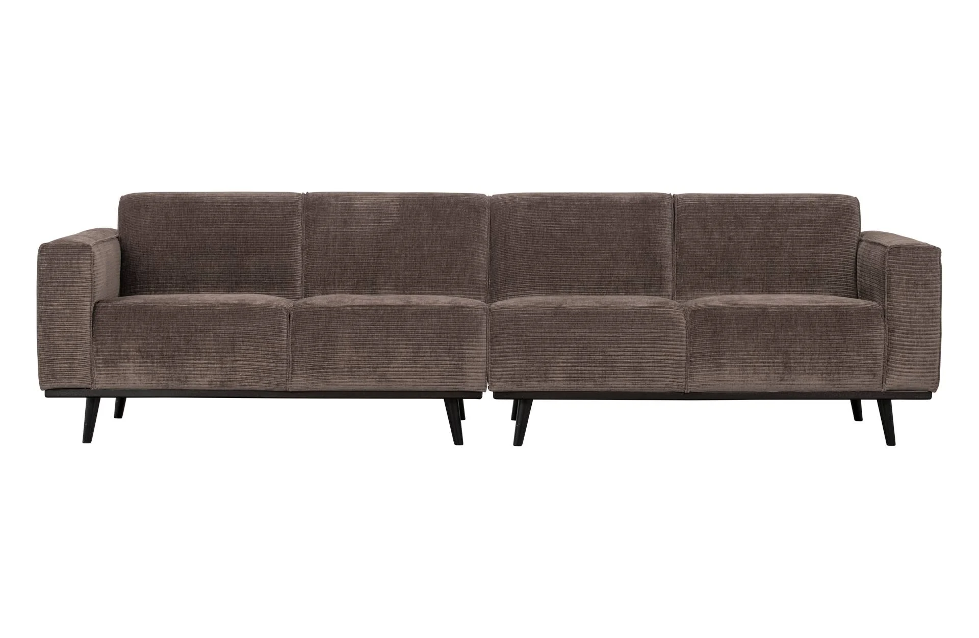 Sofa Statement L aus Jacquard-Stoff, modern und komfortabel, Taupe, 3-4 Sitze, Woood