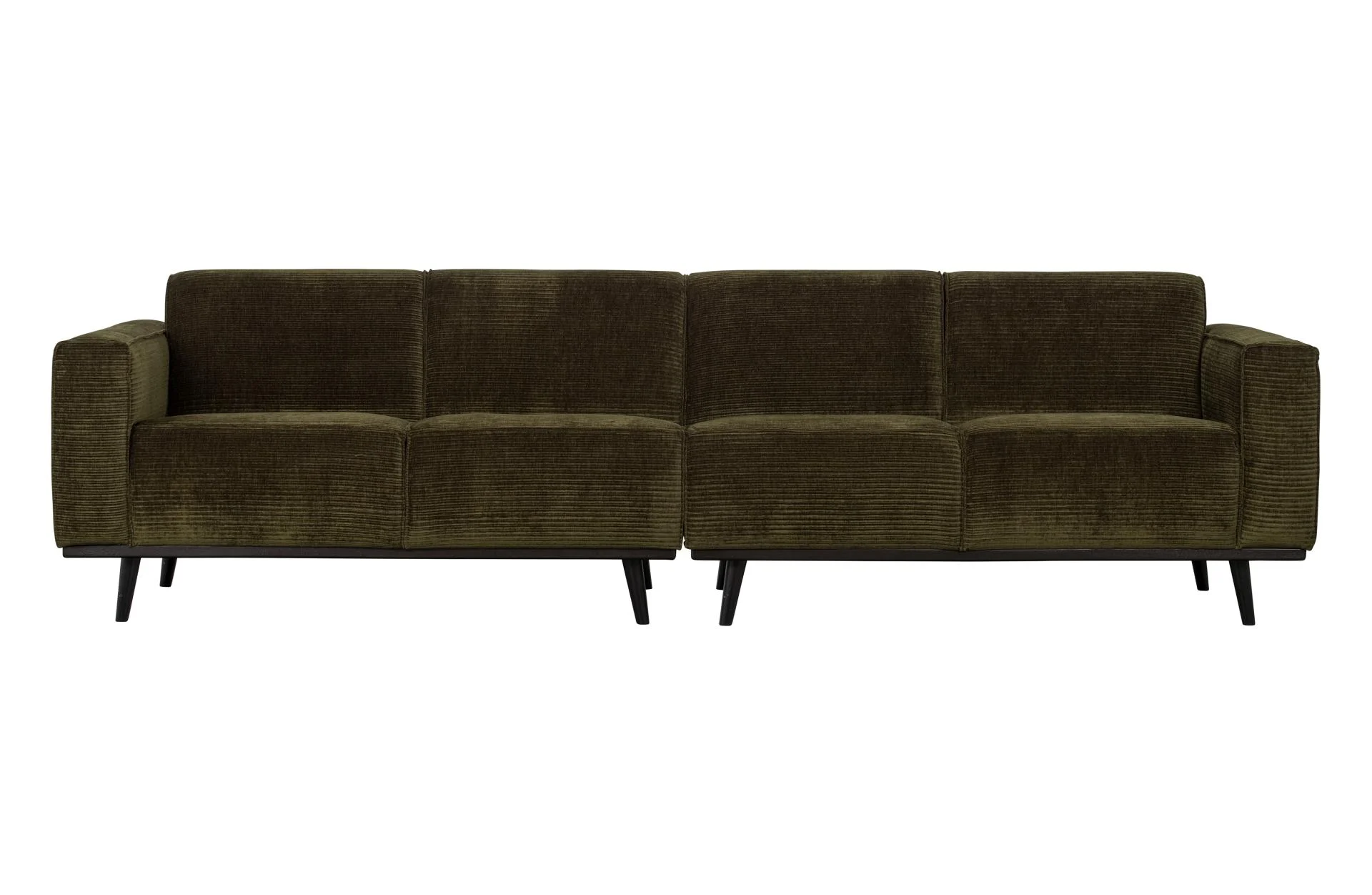 Sofa Statement L aus gewebtem Jacquard, modern klassisch, olivegrün, komfortabel gepolstert - Woood
