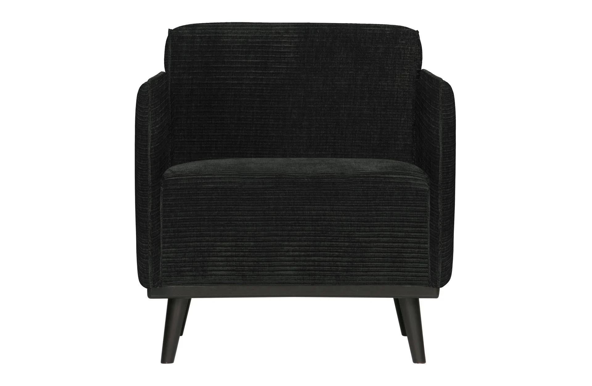 Sessel Statement aus gewebtem Jacquard, modern, gepolstert, Graphit, Birkenholz-Gestell