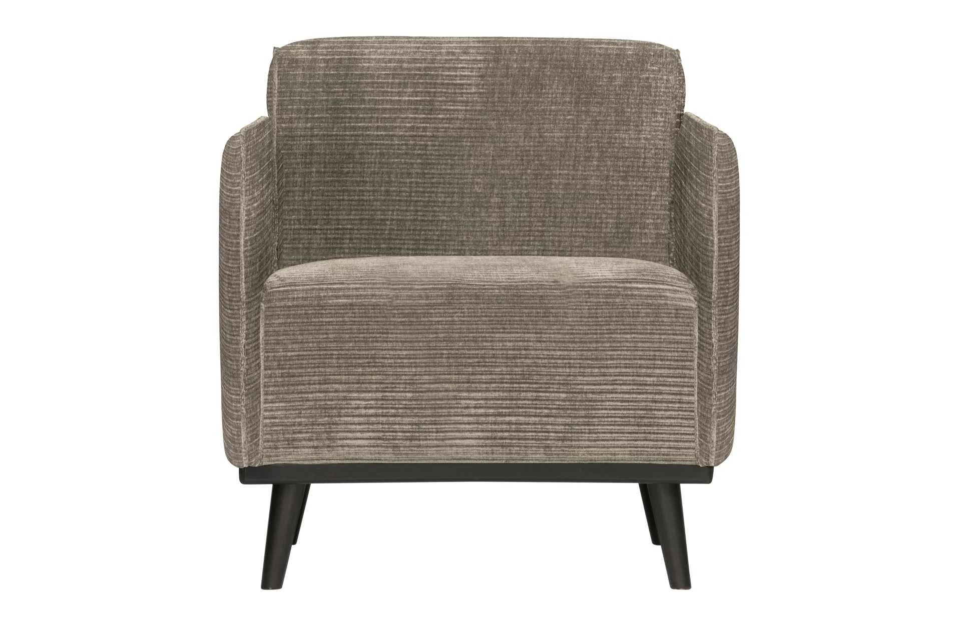Sessel Statement aus gewebtem Jacquard, modern gepolstert, Beige, eleganter Rippenstoff - Woood