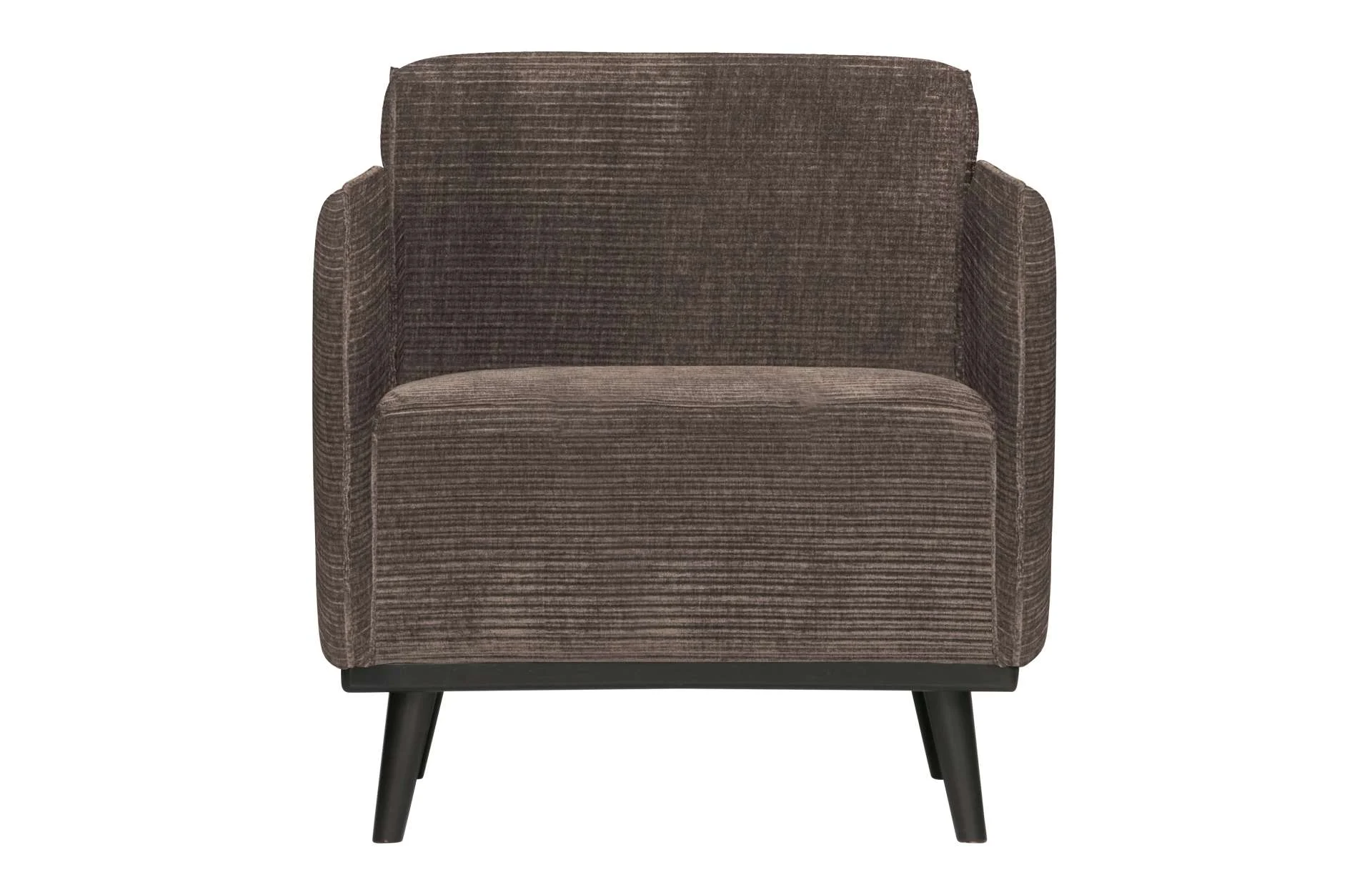 Sessel Statement aus Jacquard, modernes Design, taupe, weicher Bezug, stabiles Birkenholz - Woood