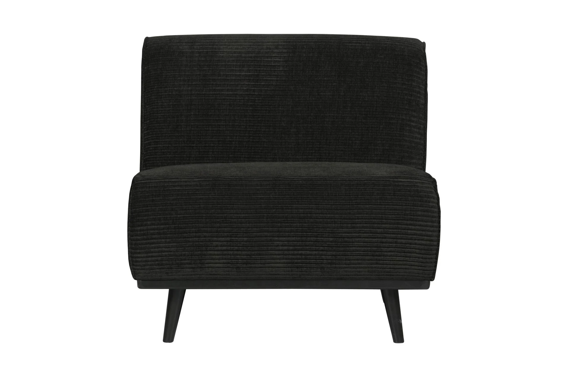 Modulsofa Jacquard-Stoff, modern gepolstert, Graphit-Schwarz, weiche Textur, 1-Sitzer
