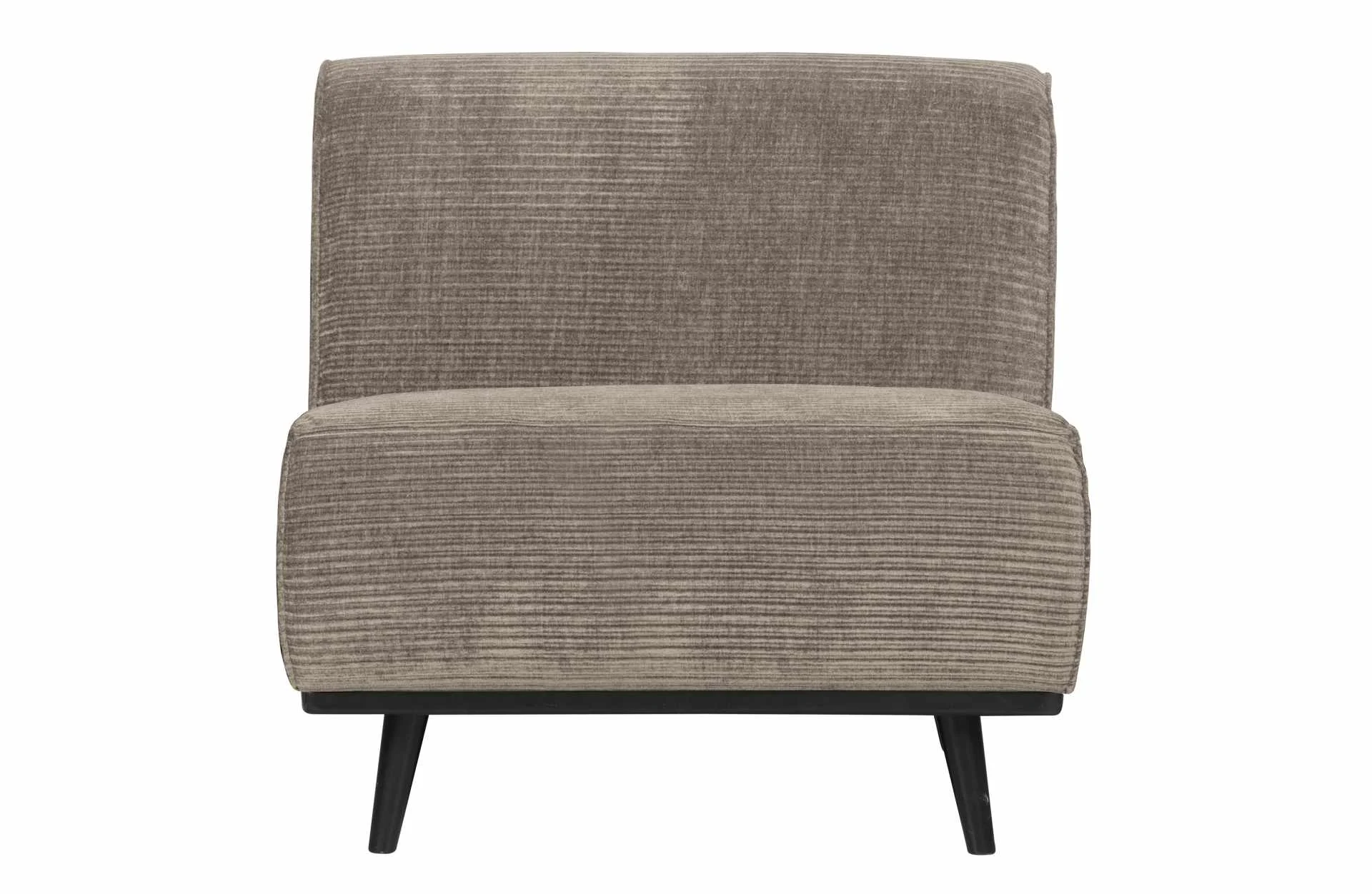 Modulsofa Statement aus Jacquard-Stoff, modern gepolstert, Beige, Birkenholz-Gestell