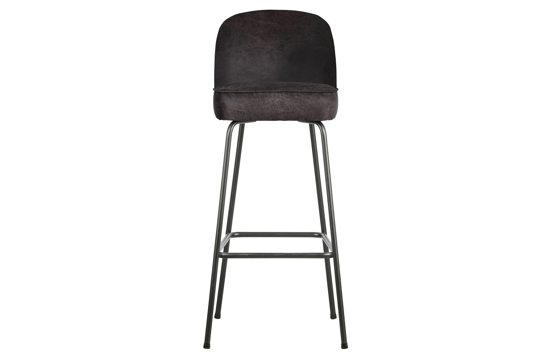 Barhocker Vogue aus Kunstleder, modern, Schwarz, gepolstert mit Metallgestell für Dein Zuhause - Woood