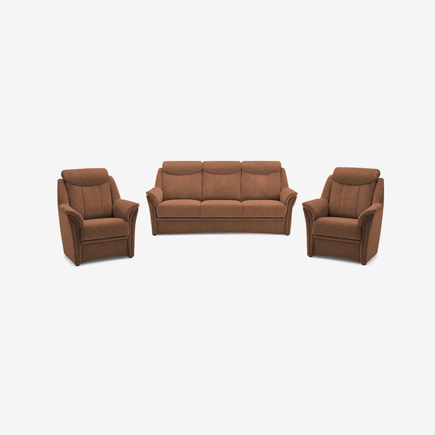 3-teiliges Sofa-Set Lugano Kupfer