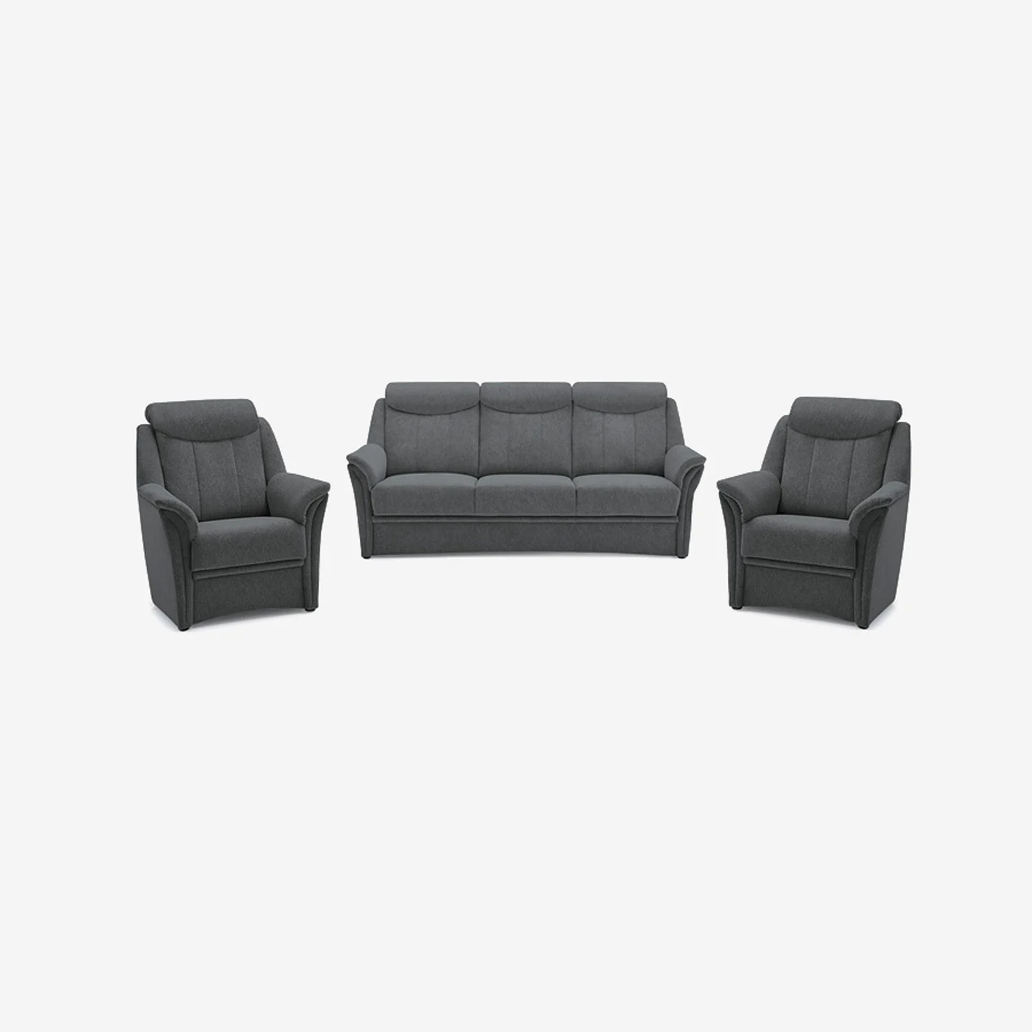 3-teiliges Sofa-Set Lugano Anthrazit II