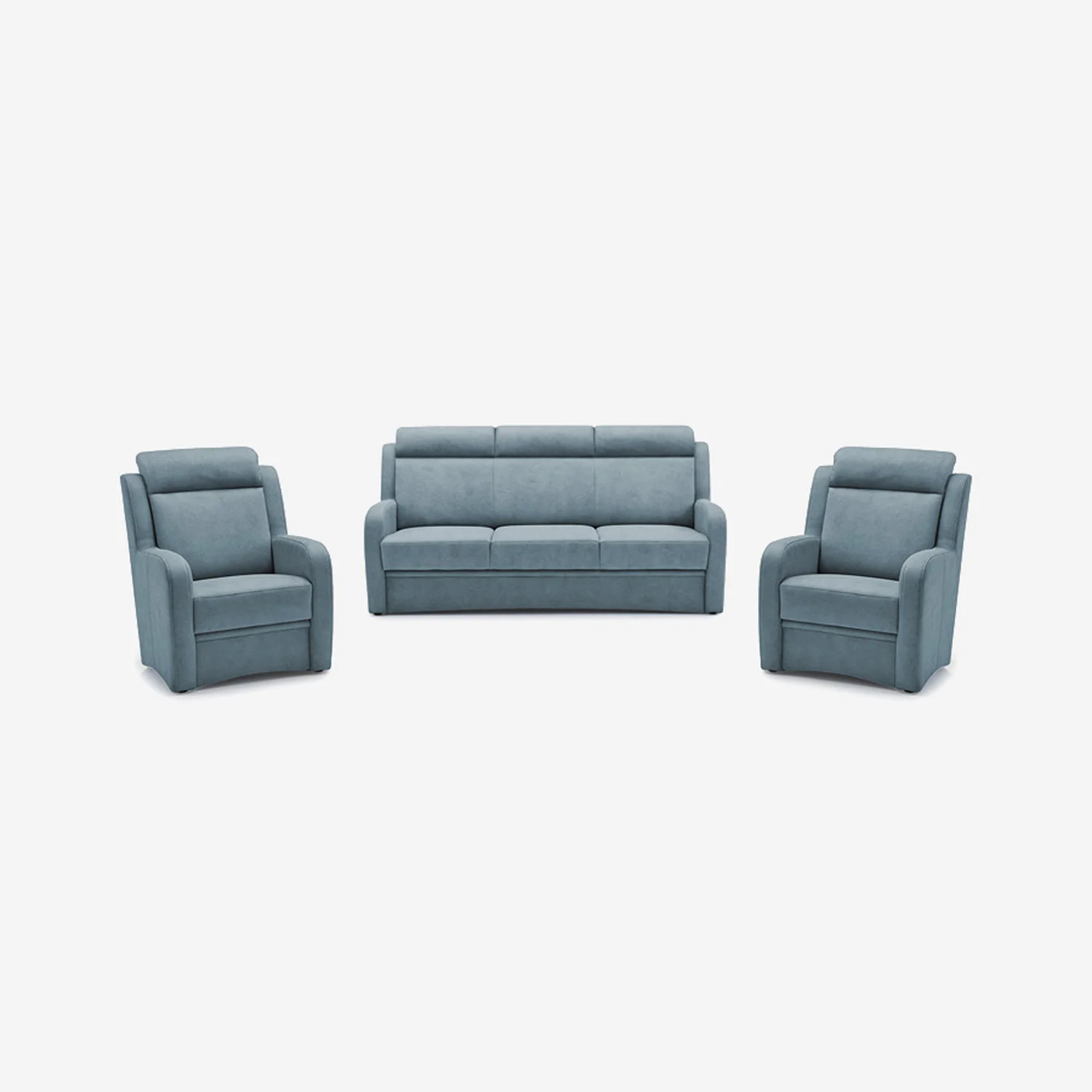 3-teiliges Sofa-Set Varese Steel