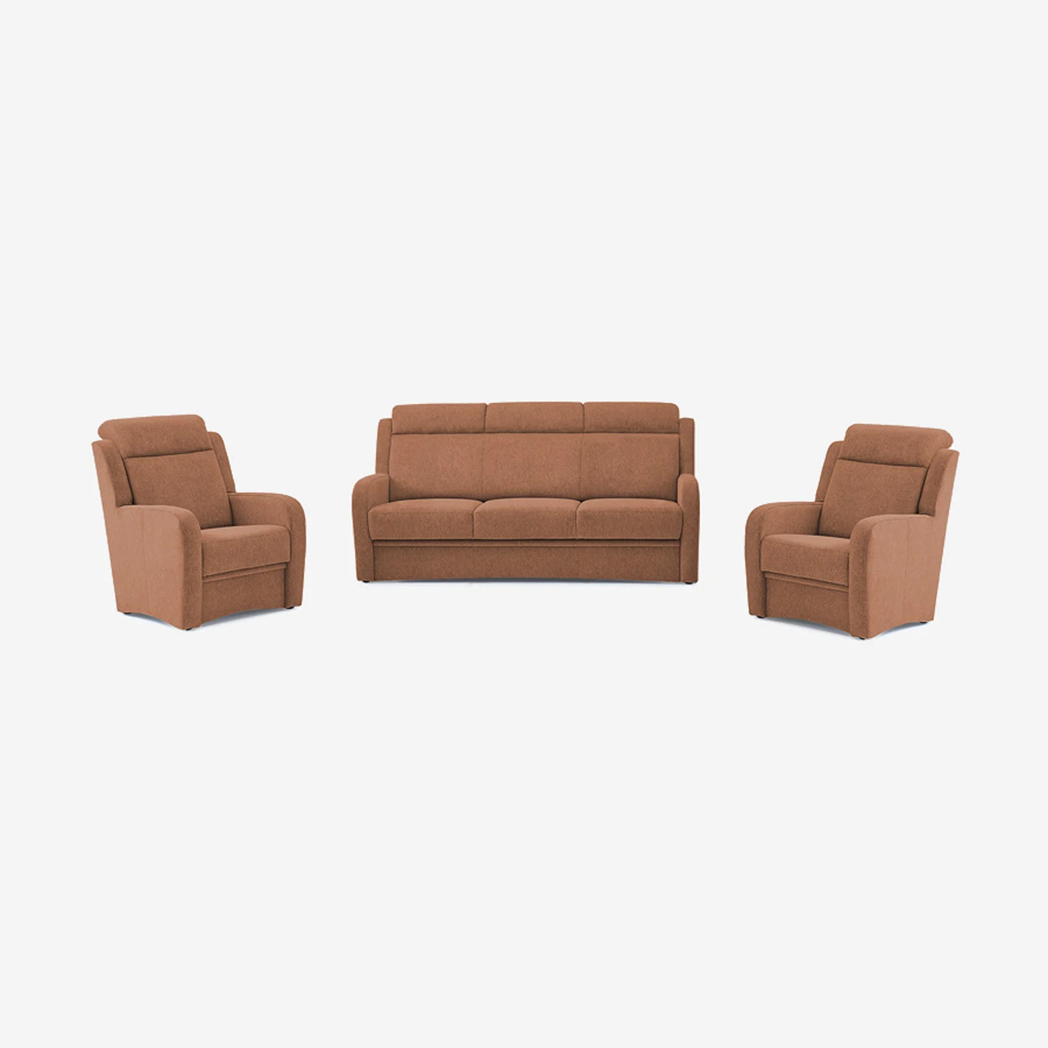 3-teiliges Sofa-Set Varese Kupfer