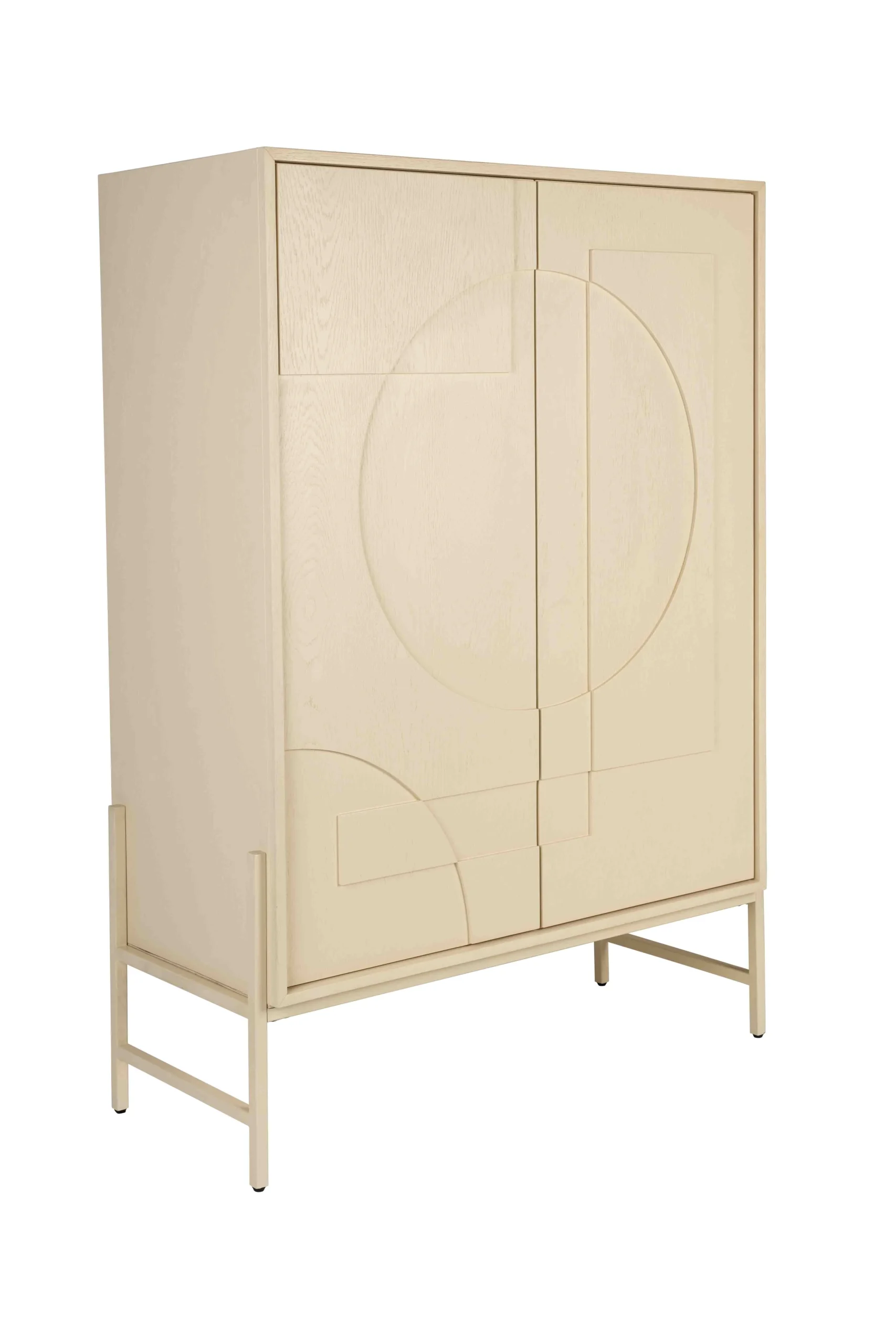 Zuiver Faces Kabinett Metall/Eichenfurnier Beige 100x45 cm