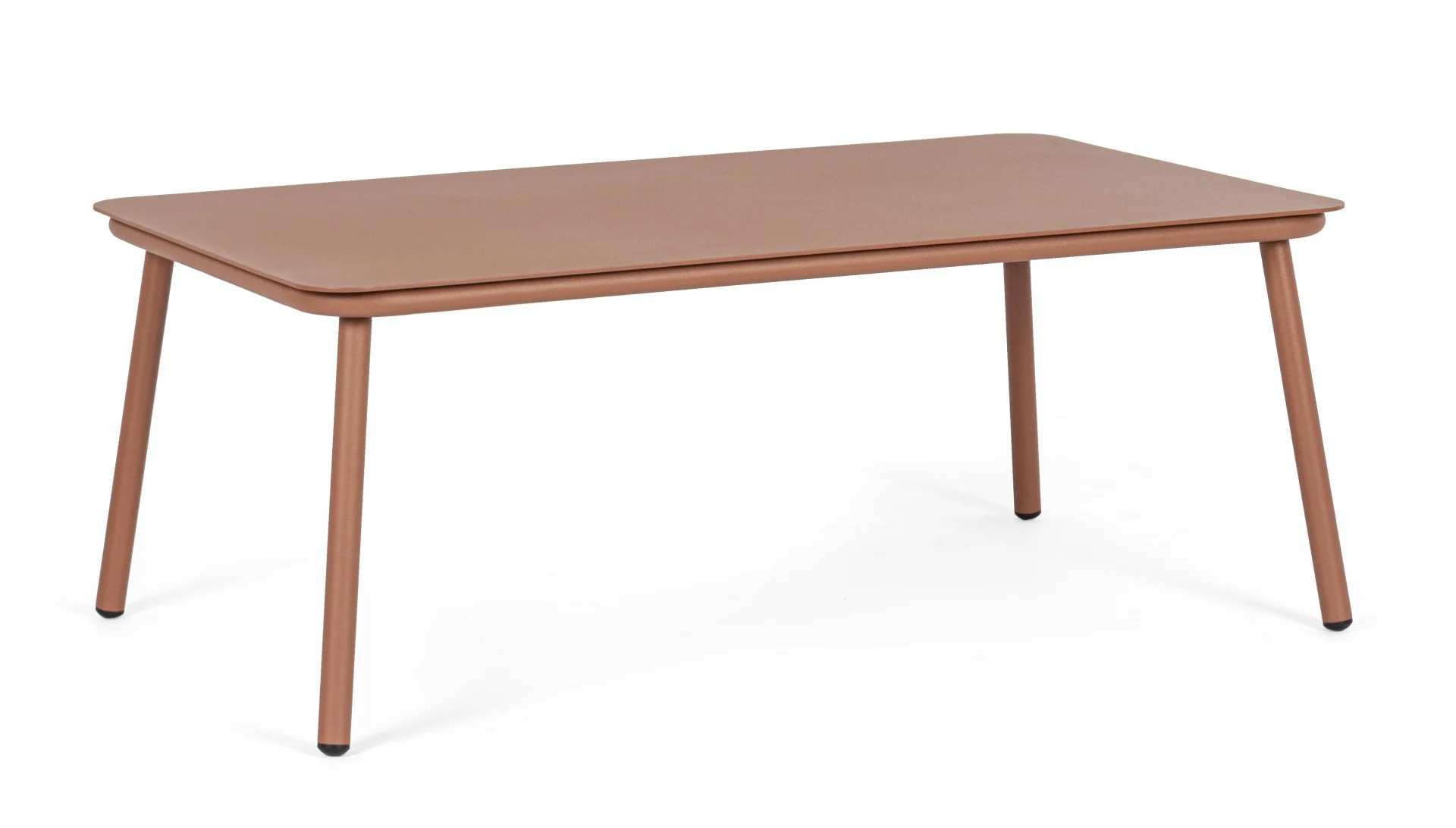 Couchtisch Spike aus Aluminium, pulverbeschichtet, modern für Outdoor, rot, rechteckig, Bizzotto
