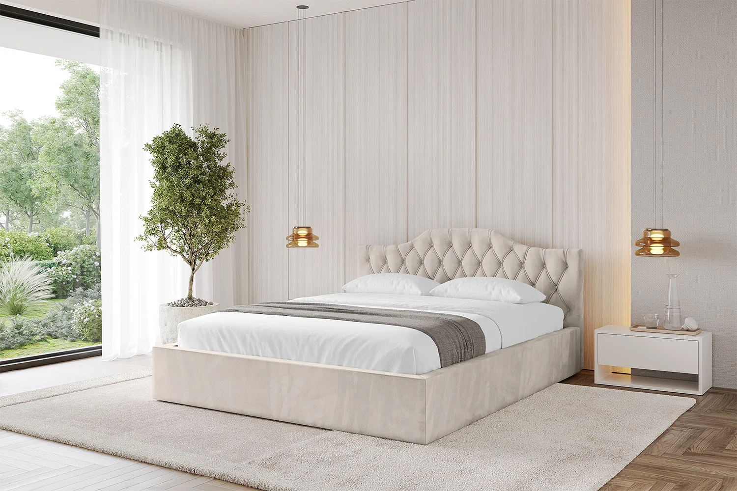 Polsterbett FALIO-v1 Beige - Casablanca 2301 120x200 cm